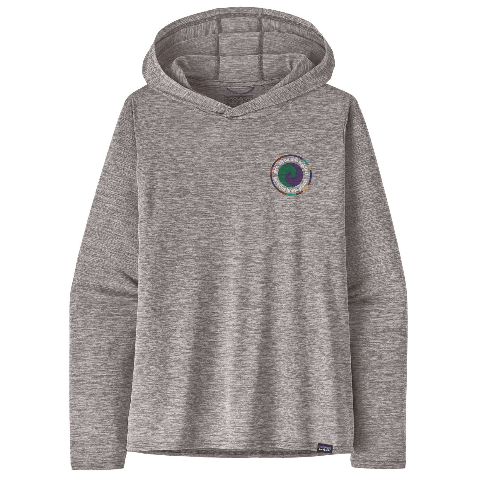 Patagonia Women's Capilene Cool Daily Graphic Hoody Unity Fitz: Feather Grey Image 02