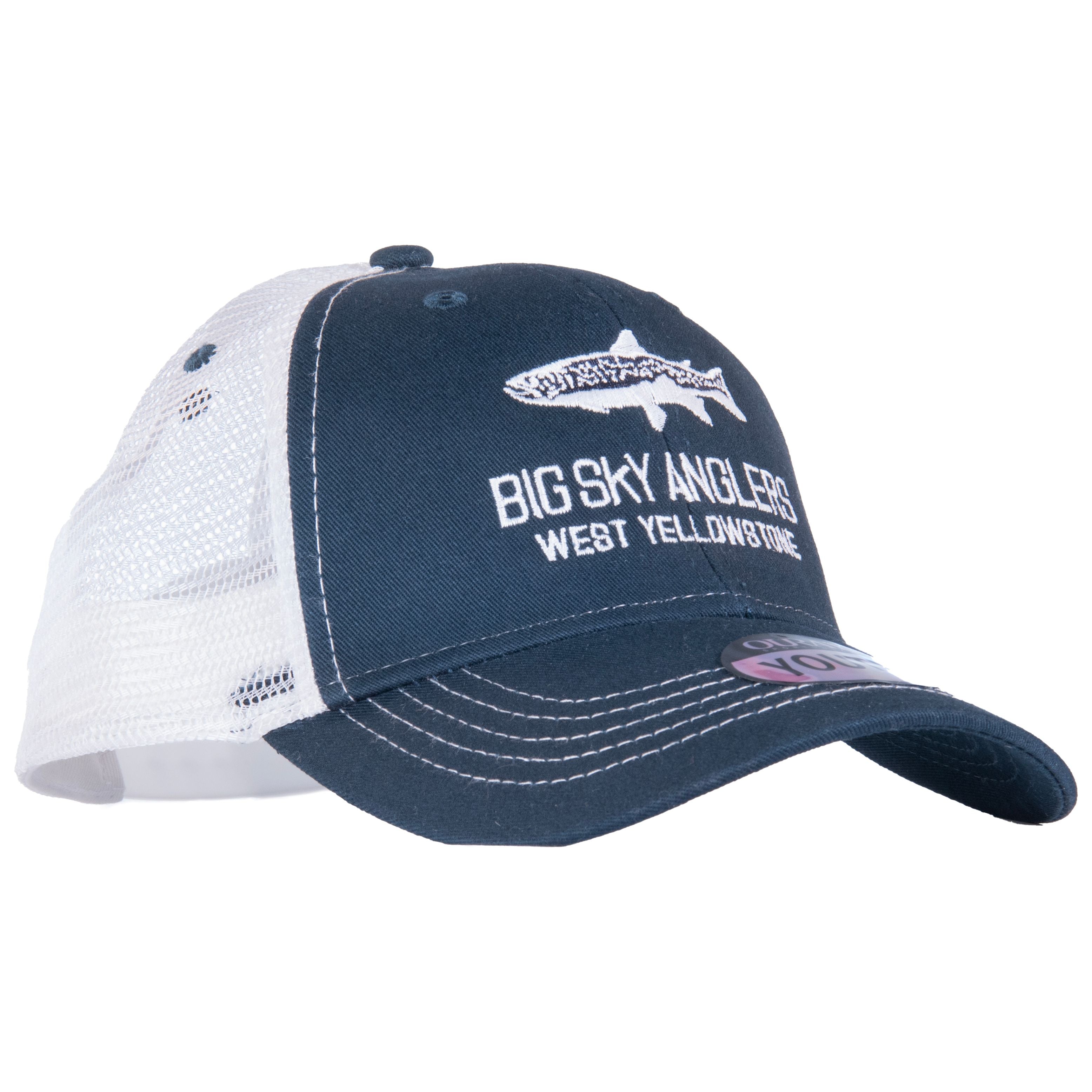 Big Sky Anglers Mountain Trout Logo Youth Sideline Cap - Navy/White Default Title Image 01
