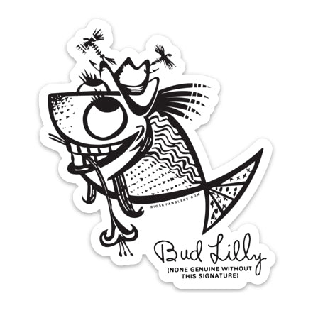 Big Sky Anglers Vintage Bud Lilly's Logo Sticker