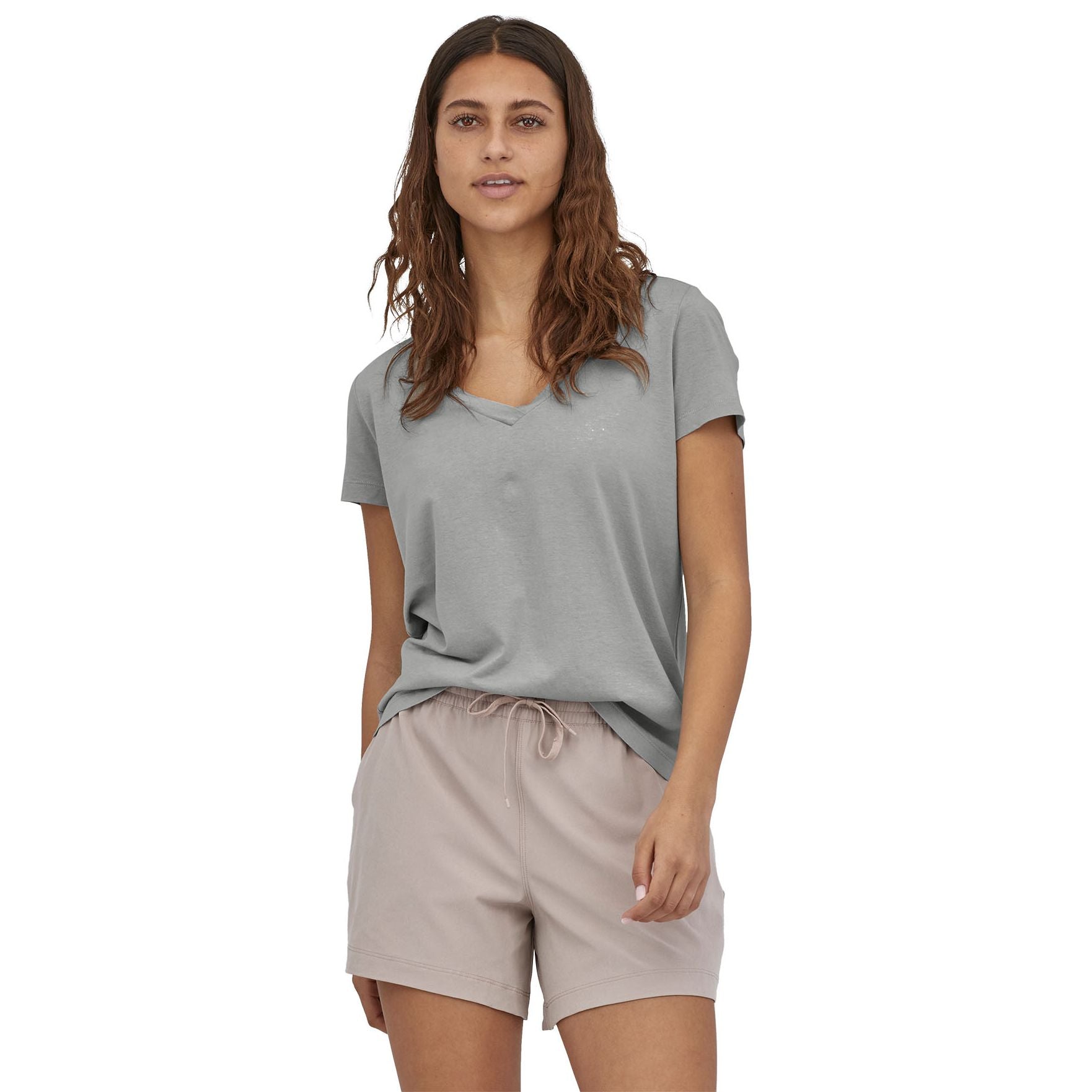 Patagonia Women's Side Current Tee SS Salt Grey Image 02
