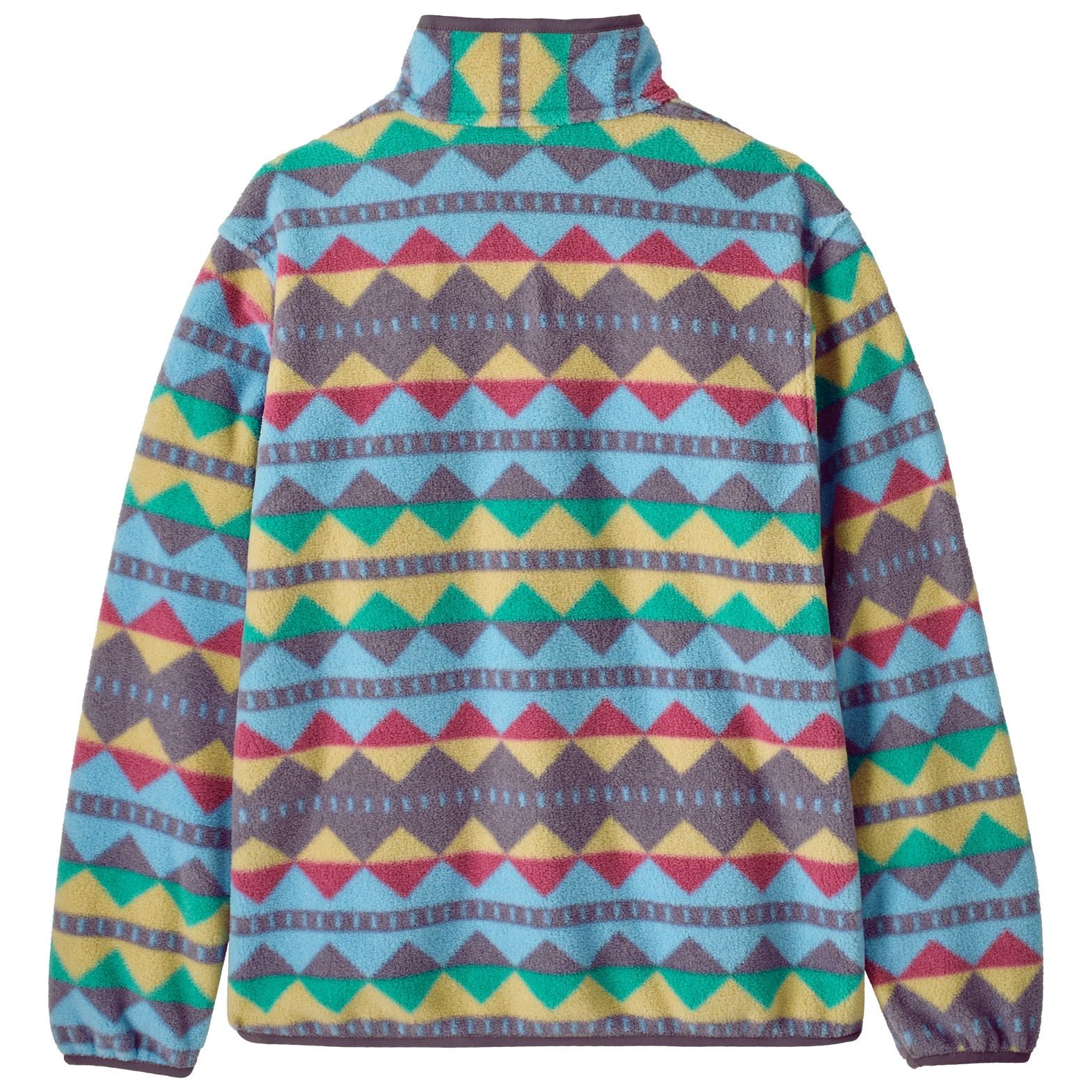 Patagonia Kid's Lightweight Synch Snap-T Pullover Diamond Stripe: May Grey Image 02