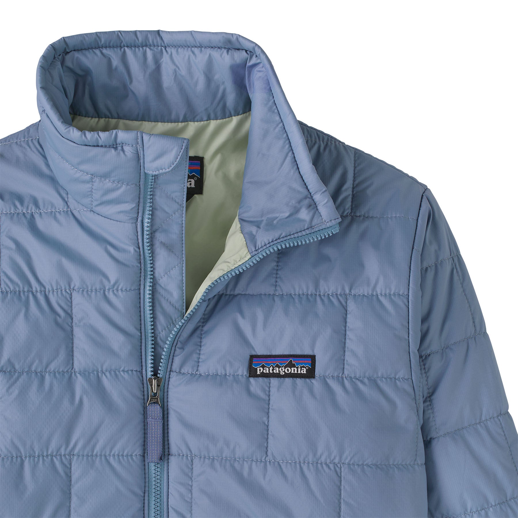 Patagonia Kid's Nano Puff Brick Quilt Jacket Barnacle Blue Image 03