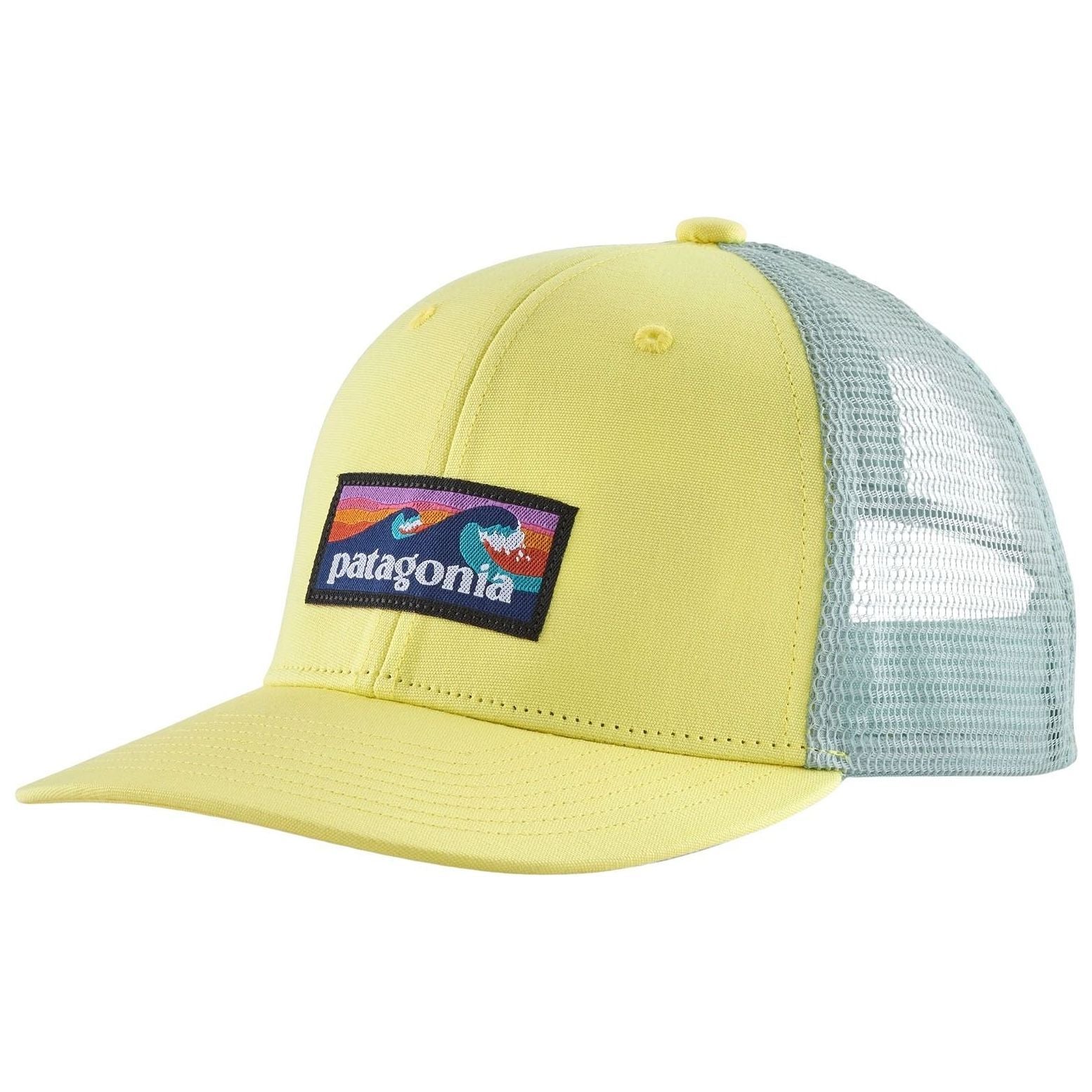 Patagonia Kid's Trucker Hat Boardshort Logo: Lemon Zest