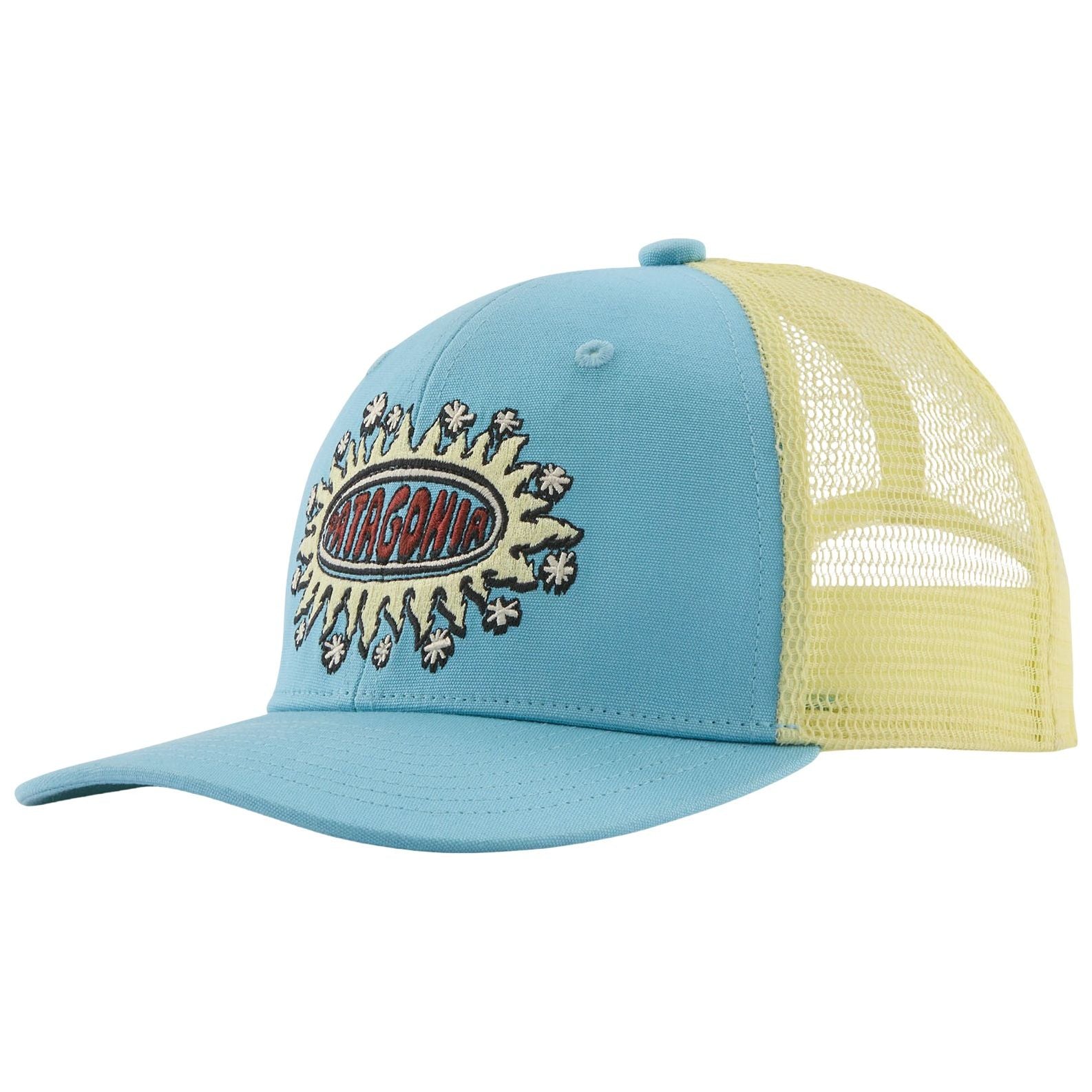Patagonia Kid's Trucker Hat Wavy Treelines: Snowmelt Blue Image 01