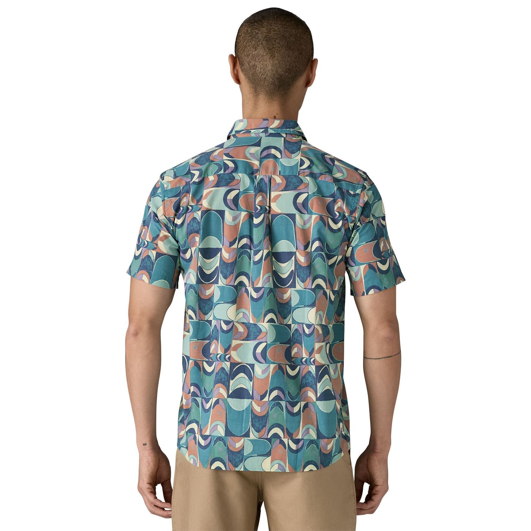 Patagonia Men's Go To Shirt Swallowtail Geo: Still Blue Image 03
