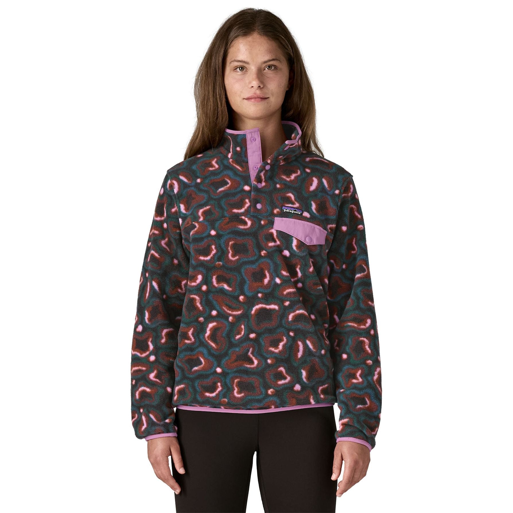 Patagonia Women's Lighweight Synchilla Snap-T Pullover Soft Spirea: Dried Vanilla Image 02