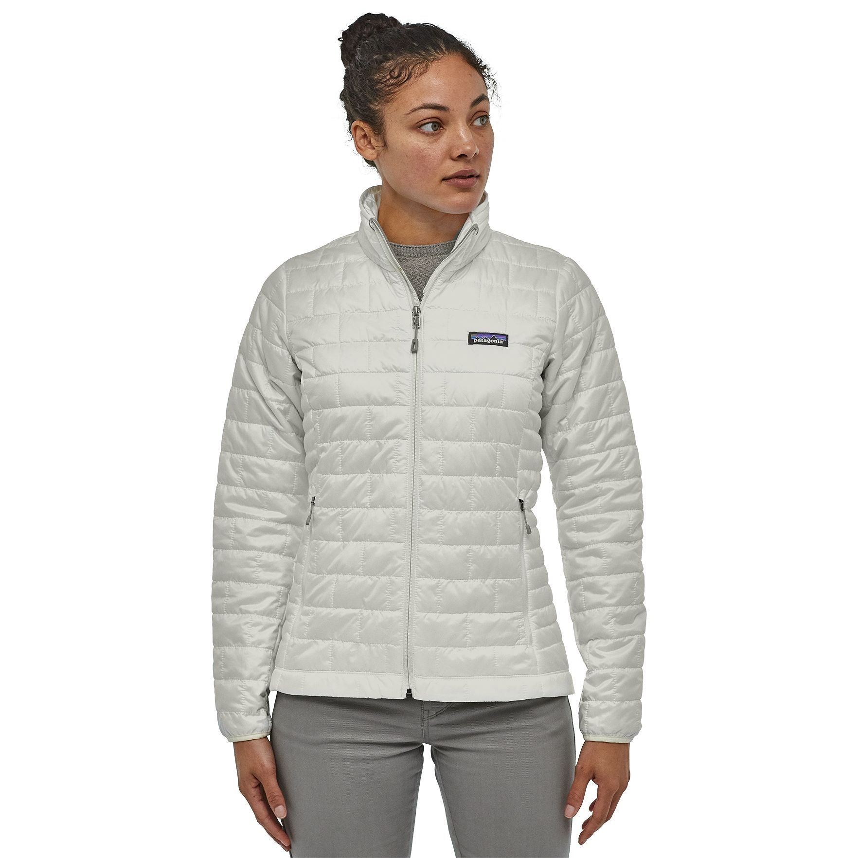 Patagonia Women's Nano Puff Jacket Birch White Image 03
