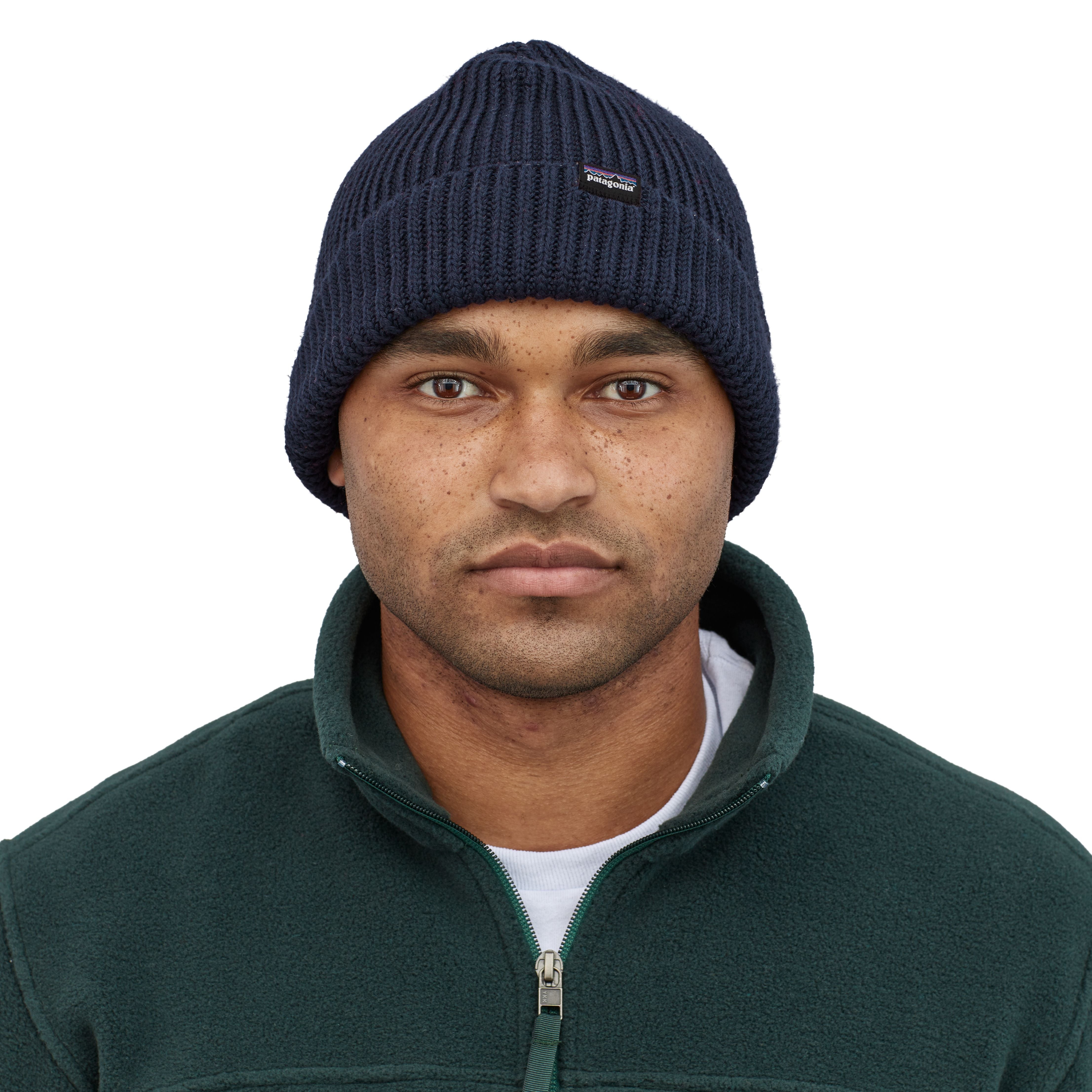 Patagonia Fisherman's Rolled Beanie Navy Blue Image 02