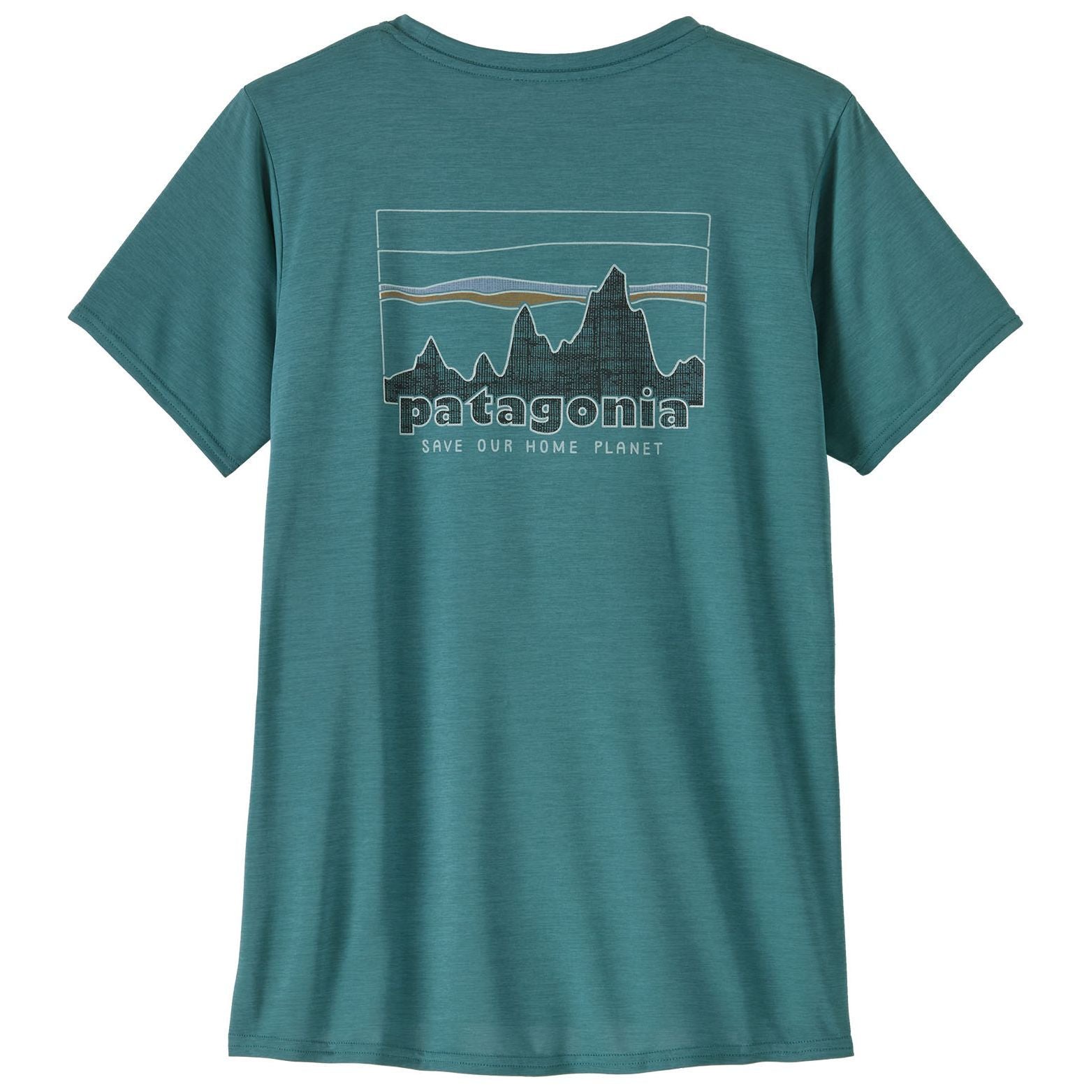 Patagonia Women's Capilene Cool Daily Graphic Shirt '73 Skyline: Wetland Blue X-Dye Image 01