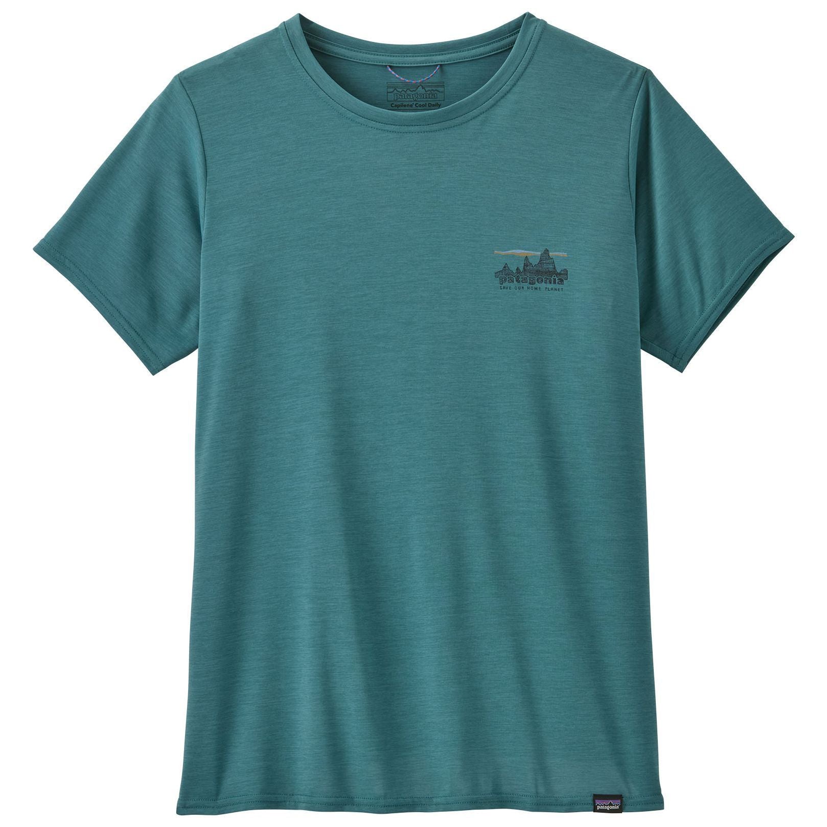 Patagonia Women's Capilene Cool Daily Graphic Shirt '73 Skyline: Wetland Blue X-Dye Image 02