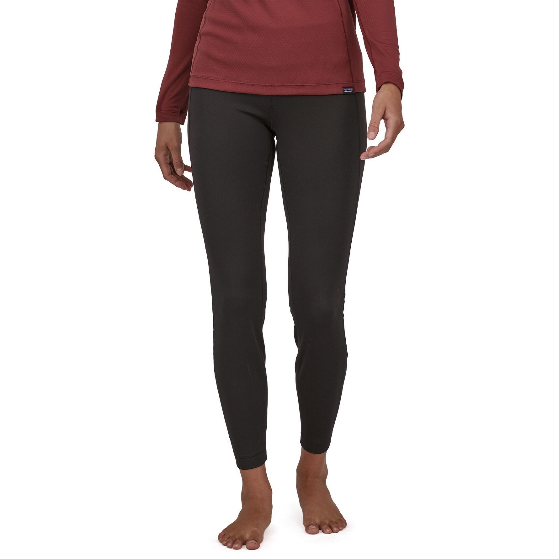 Patagonia Women's Capilene Midweight Bottoms Black Image 02