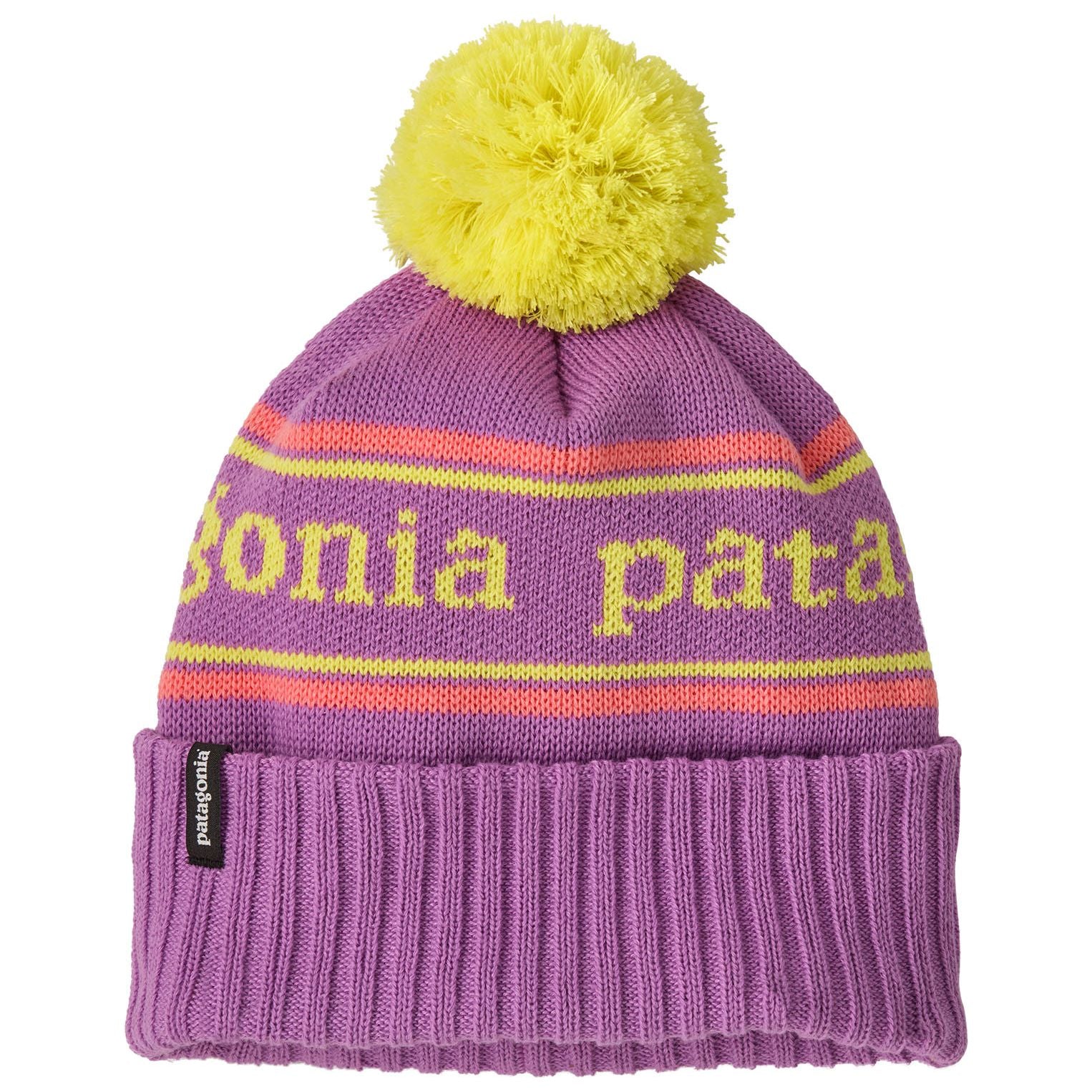 Patagonia Kid's Powder Town Beanie Park Stripe: Brisk Purple Image 01