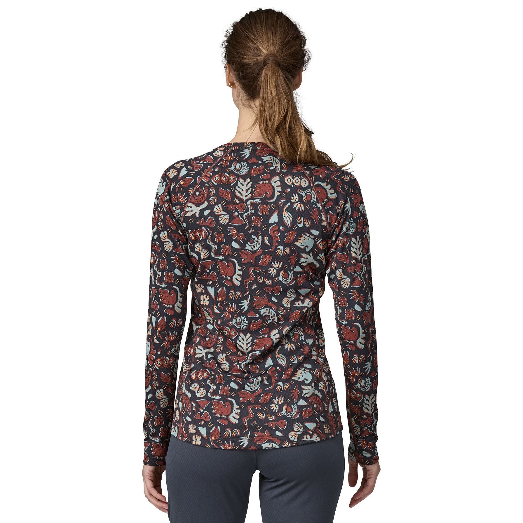Patagonia Women's Cap Midweight Crew Across Oceans: Dulse Mauve Image 03