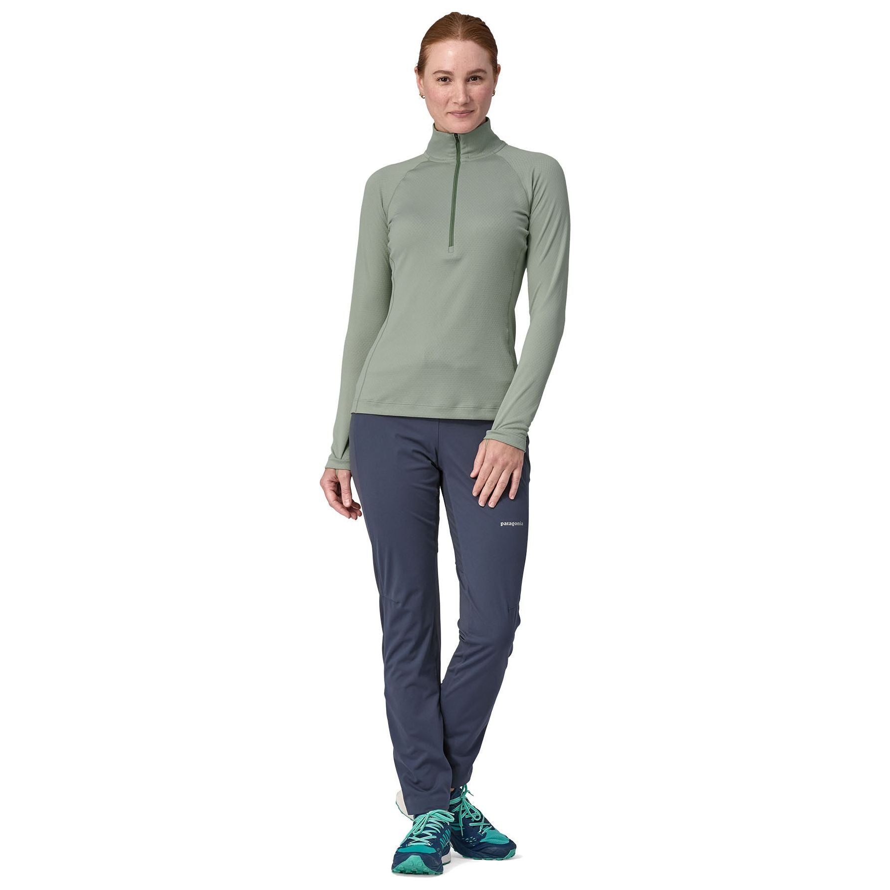 Patagonia Women's Capilene Midweight Zip-Neck Sleet Green Image 02