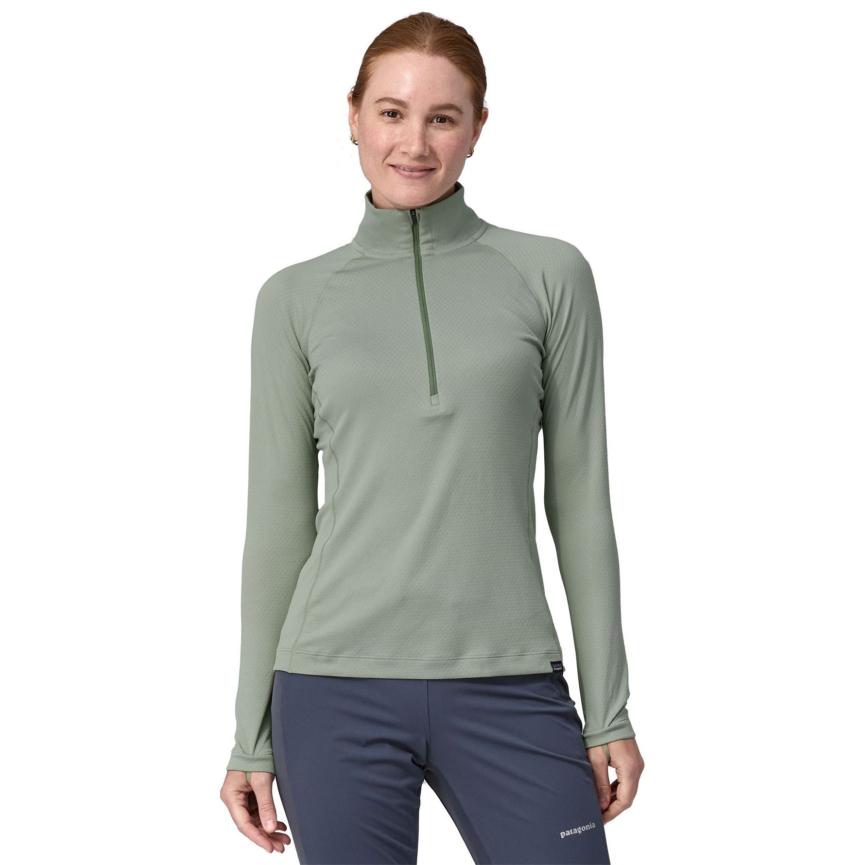 Patagonia Women's Capilene Midweight Zip-Neck Sleet Green Image 03