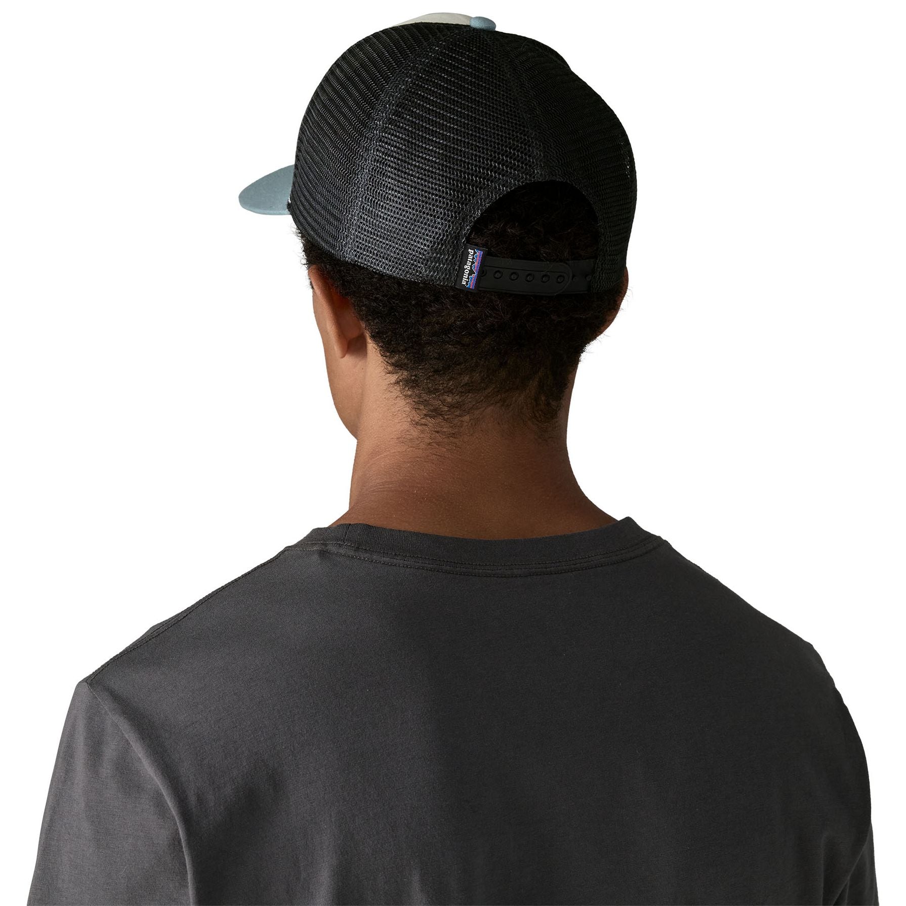 Patagonia Fitz Roy Trout Trucker Hat White with Blue Sage