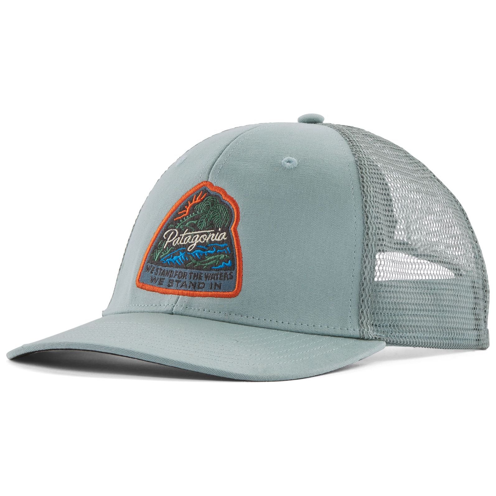 Patagonia Take a Stand Trucker Hat Bayou Badge: Thermal Blue Image 01