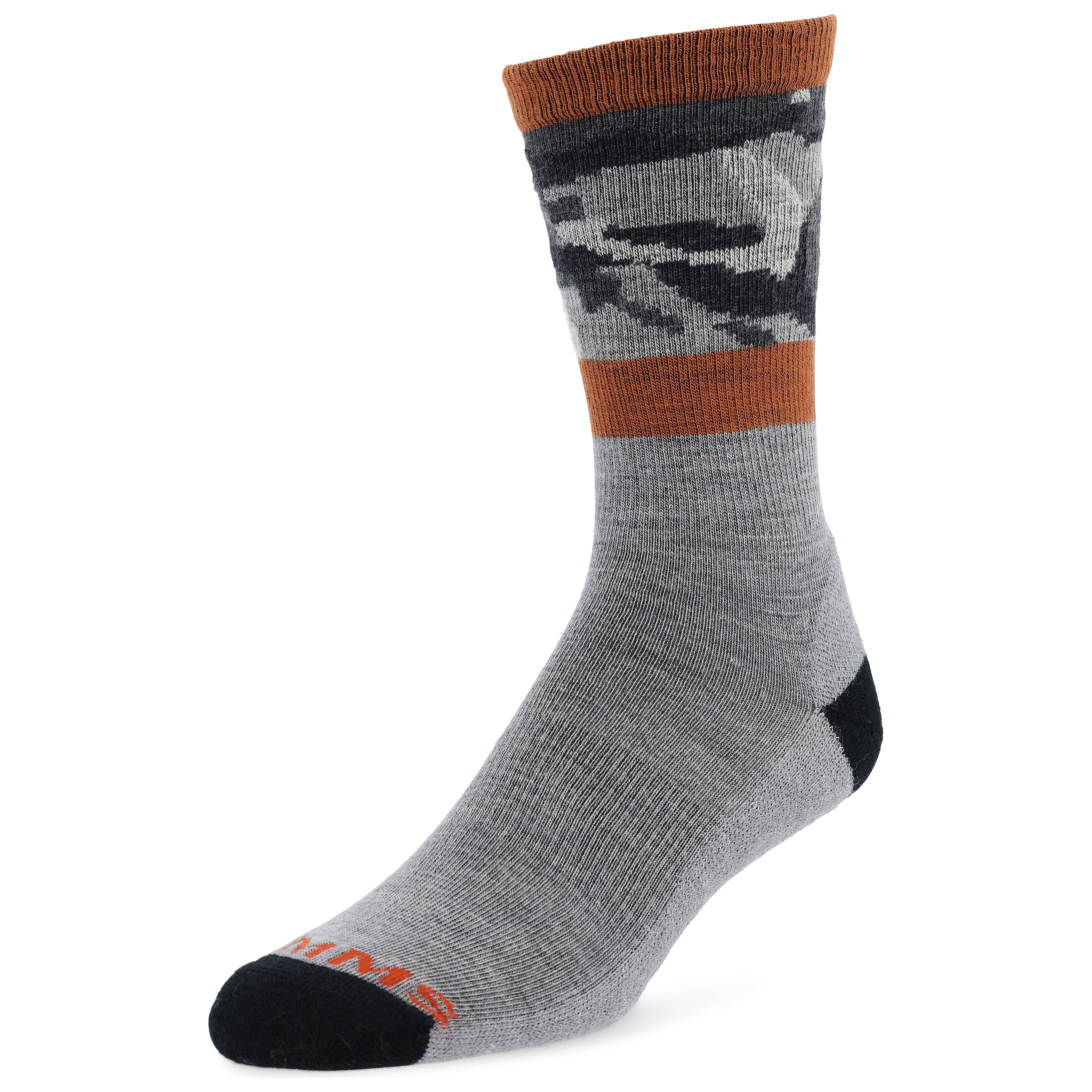 Simms Daily Sock Woodland Camo Steel Image 01