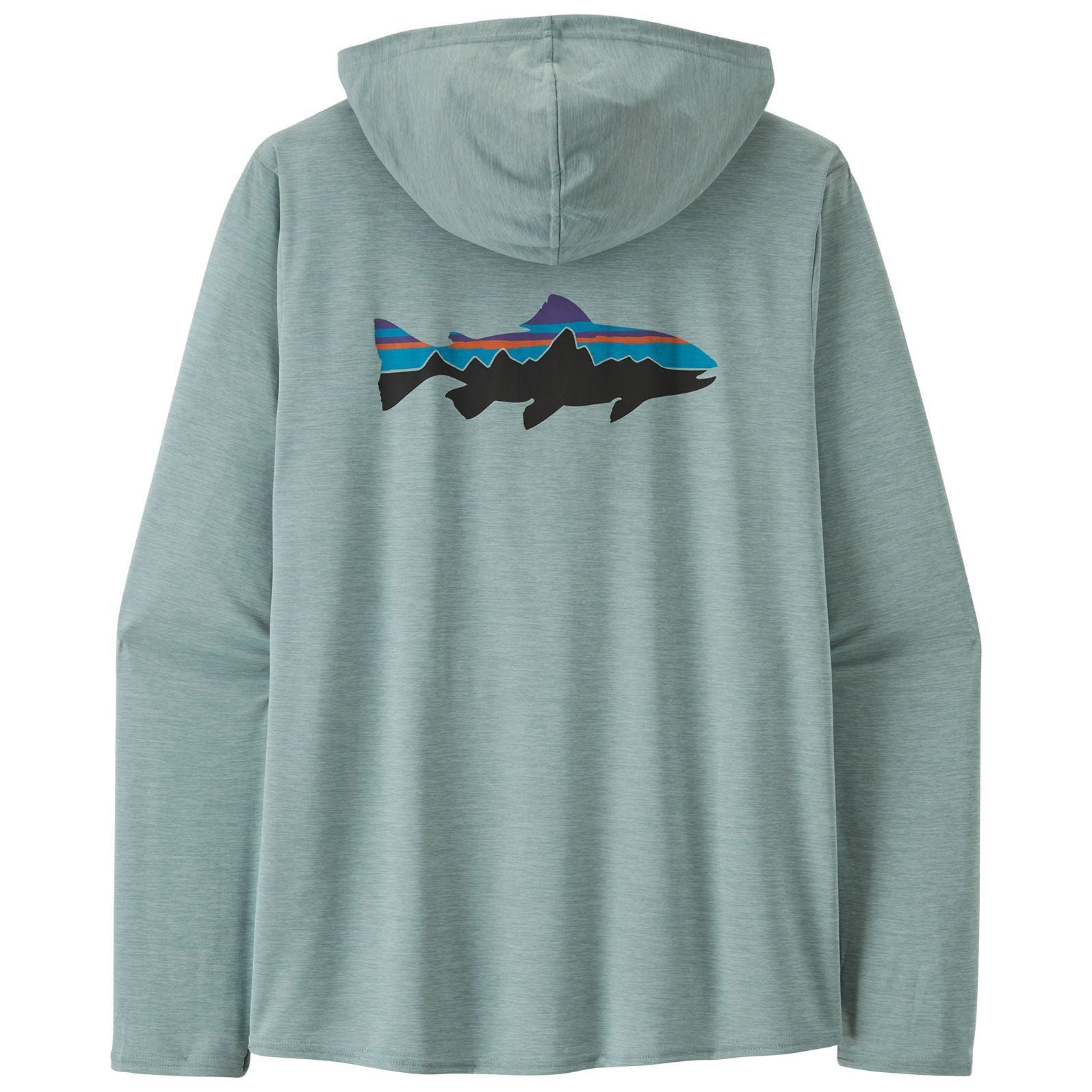 Patagonia Men's Capilene Cool Daily Graphic Hoody Fitz Roy Trout: Thermal Blue X-Dye Image 01