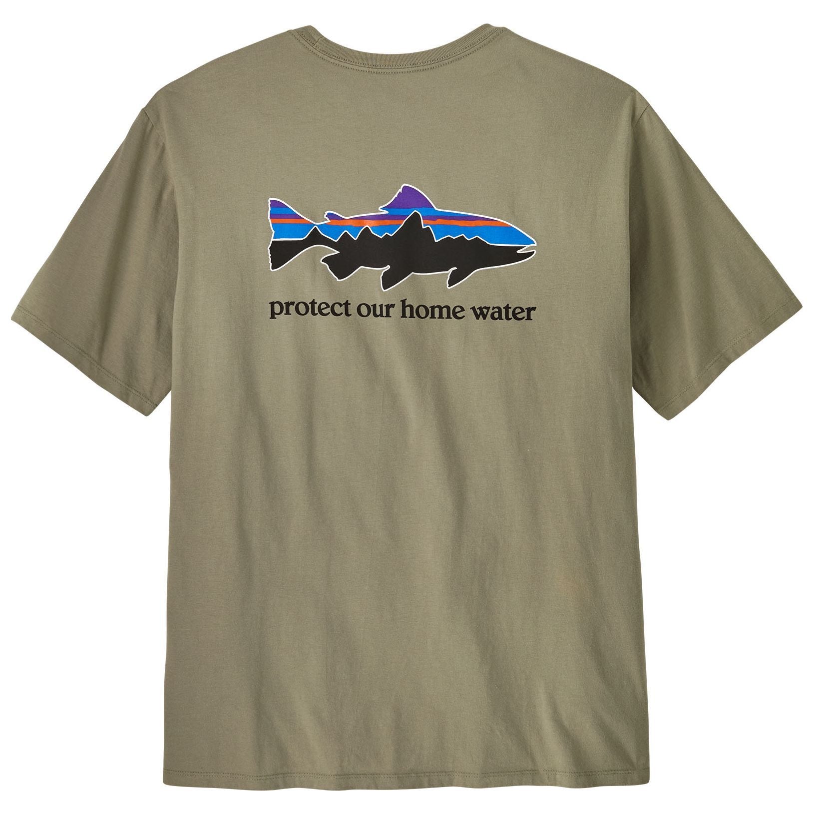 Patagonia Men's Home Water Trout Organic T-Shirt River Rock Green Image 01