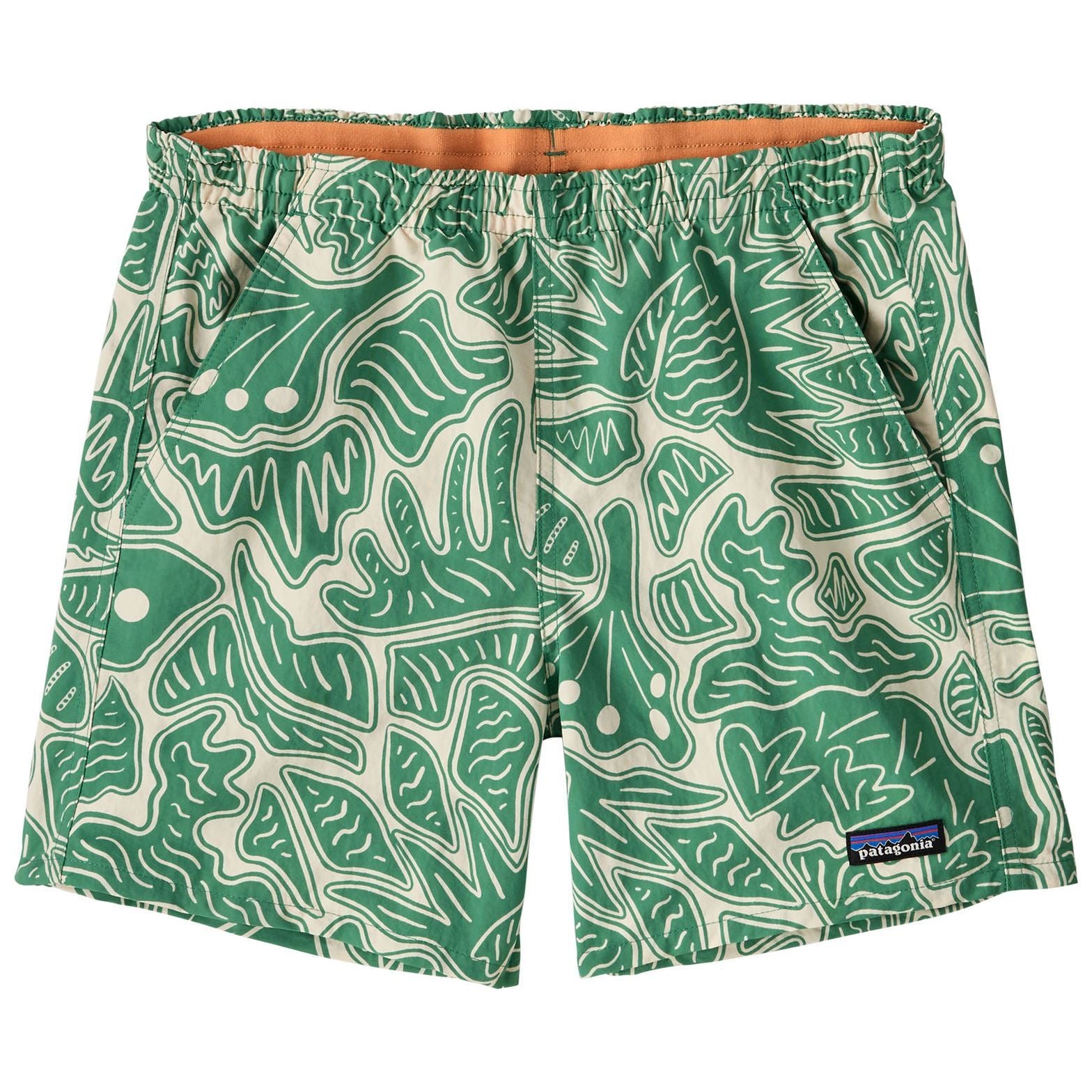 Patagonia Women's Baggies Shorts - 5" Bees and Flowers: Heartleaf Green Image 01