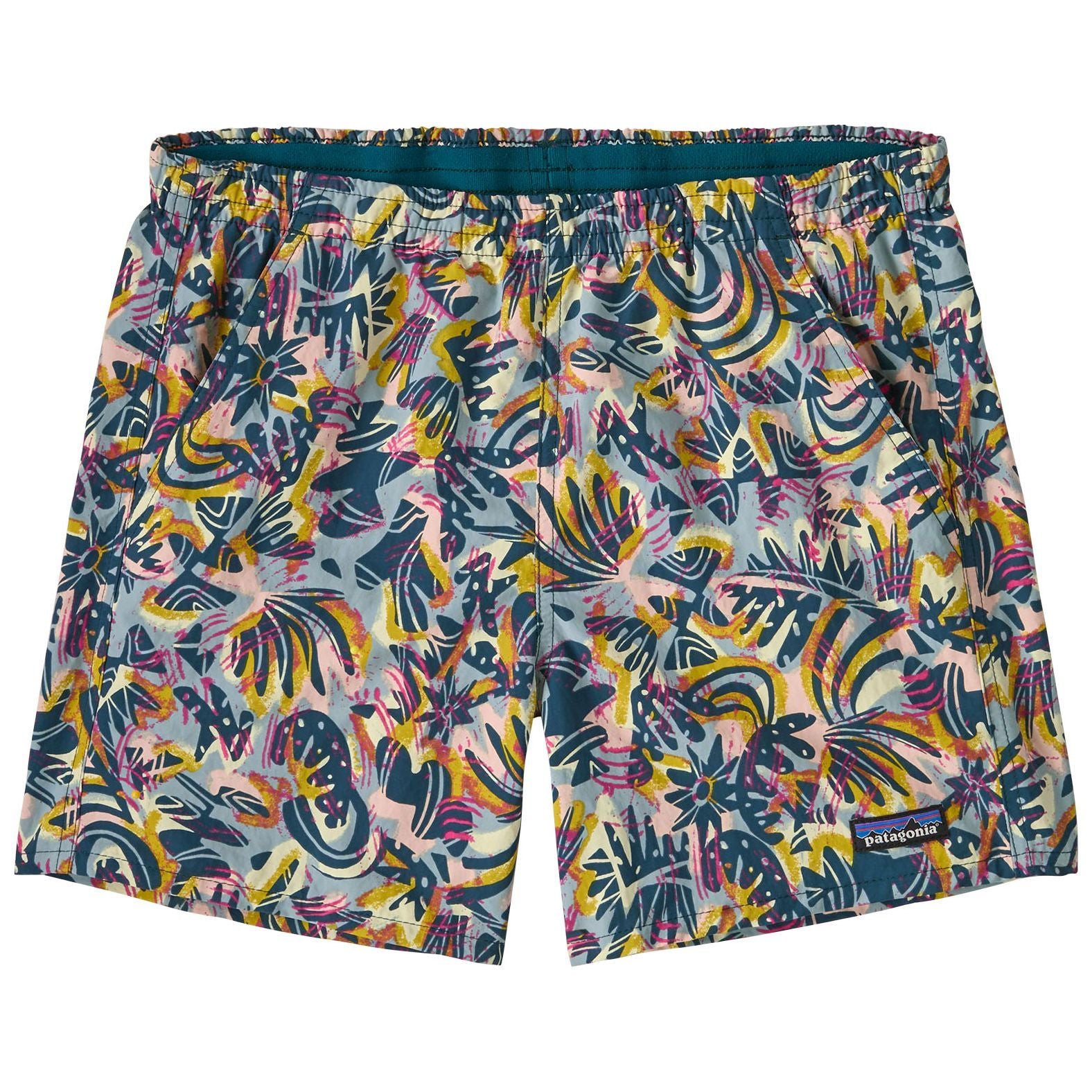 Patagonia Women's Baggies Shorts - 5" Wild Botanist: Tidal Teal Image 01