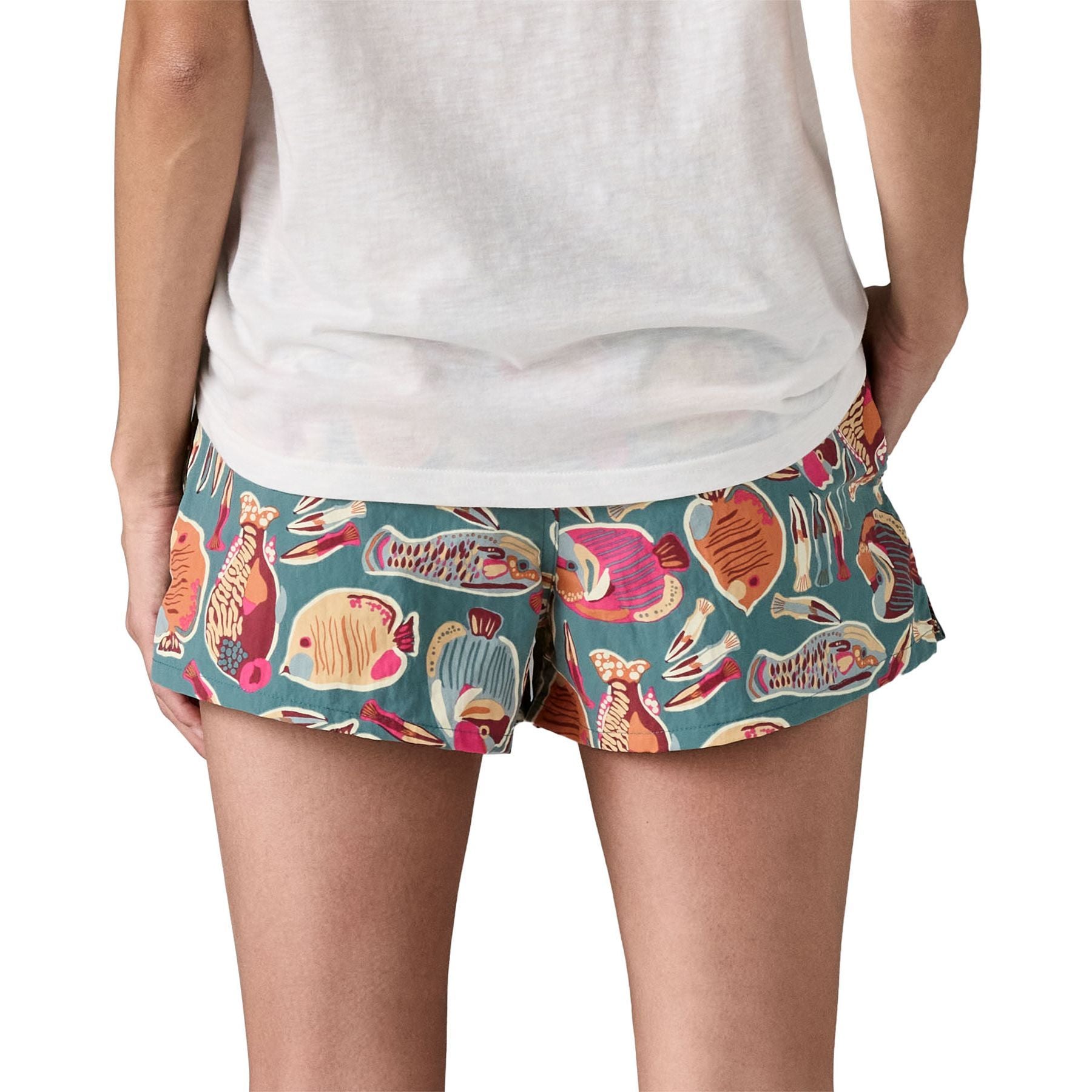Patagonia Women's Barely Baggies Shorts - 2.5" Wrasse: Wetland Blue Image 04