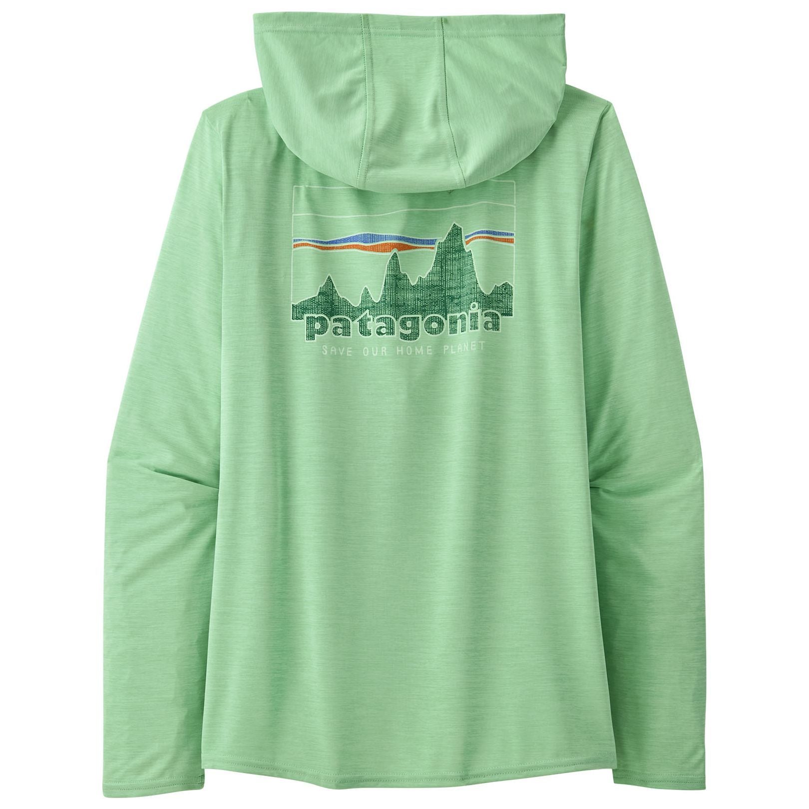 Patagonia Women's Capilene Cool Daily Graphic Hoody '73 Skyline: Rinsed Green X-Dye Image 01