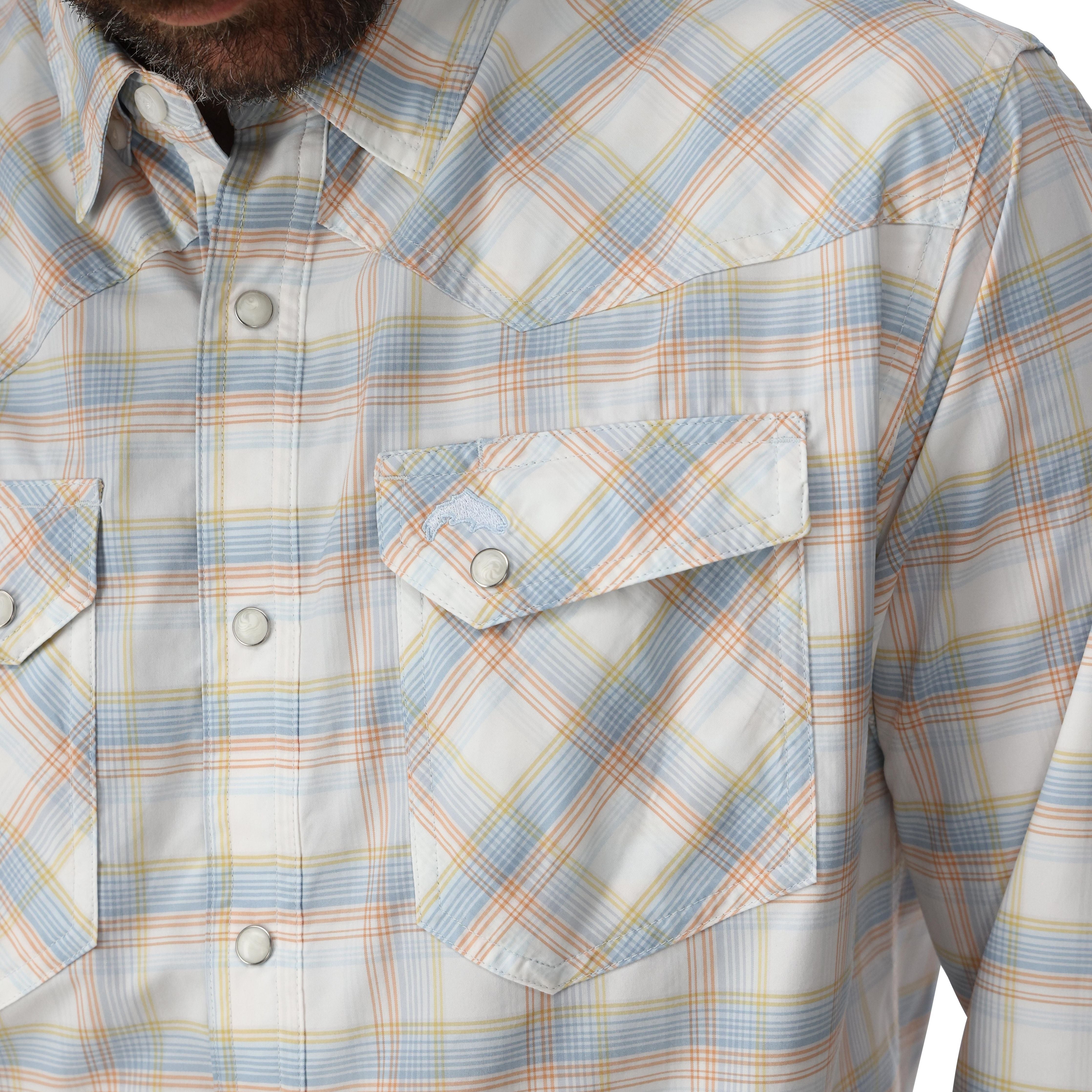 Simms Men's Brackett LS Shirt White Brackett Image 04