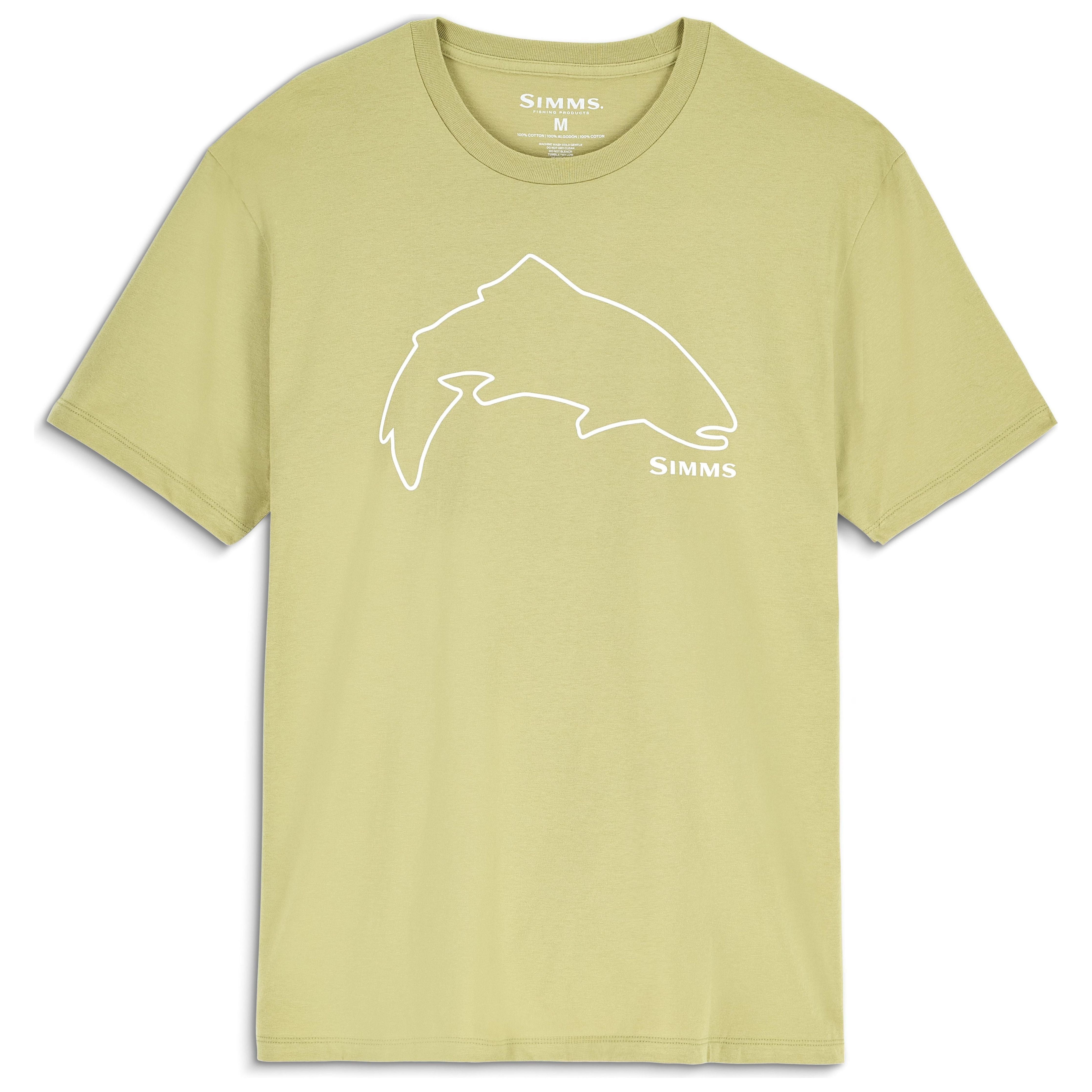 Simms Men's Trout Outline T-Shirt Tent Green Image 01