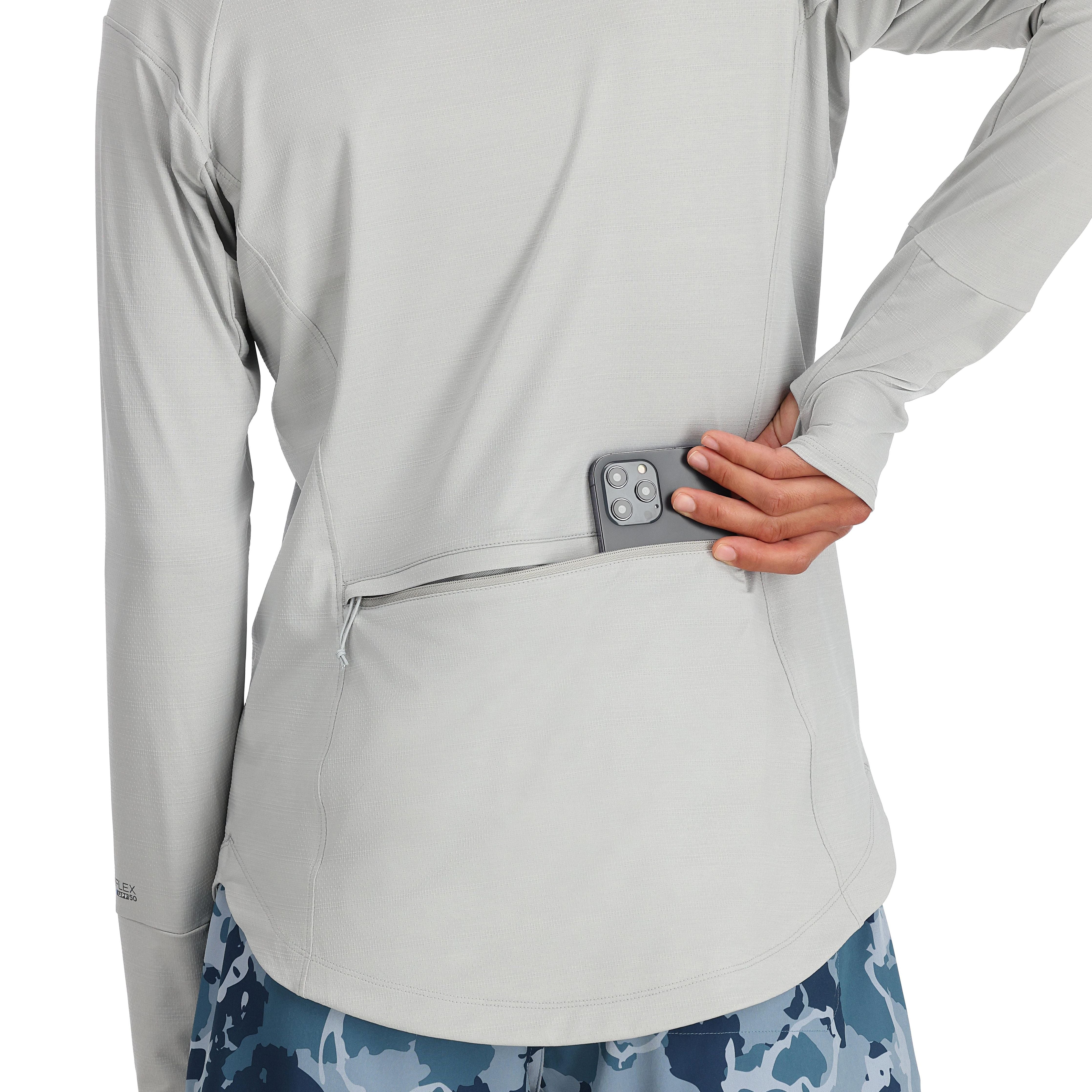 Simms Women's SolarFlex Cooling Hoody Sterling Image 06
