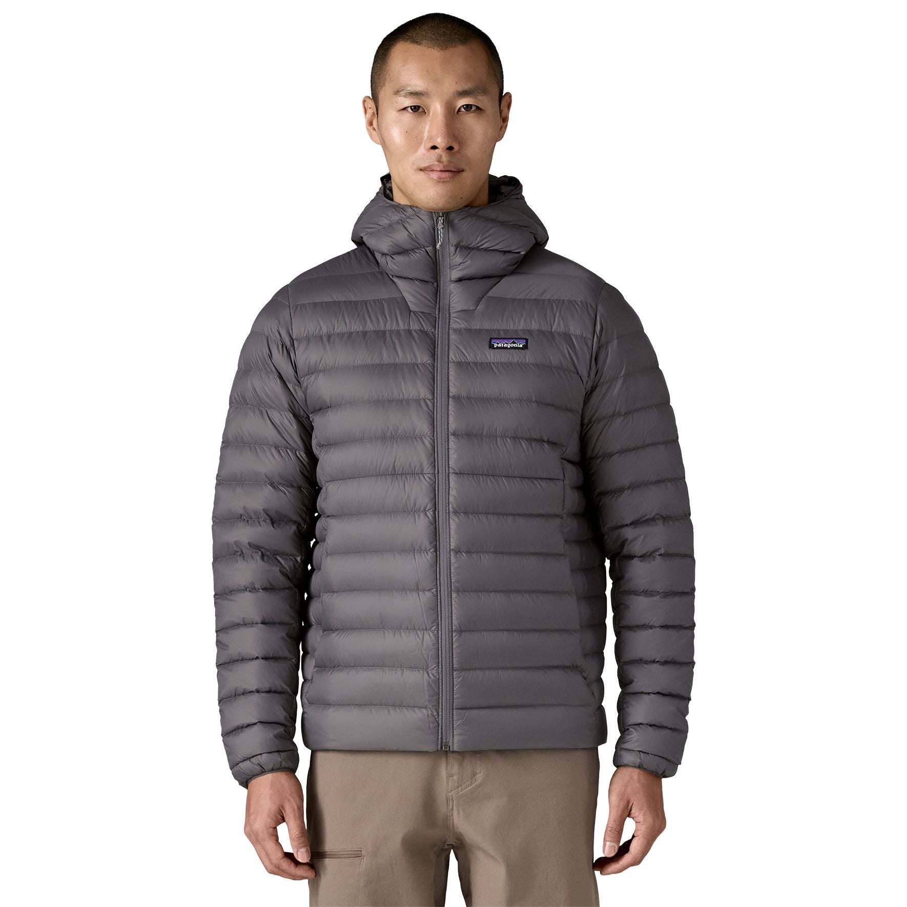 Patagonia Men's Down Sweater Hoody Forge Grey with Forge Grey