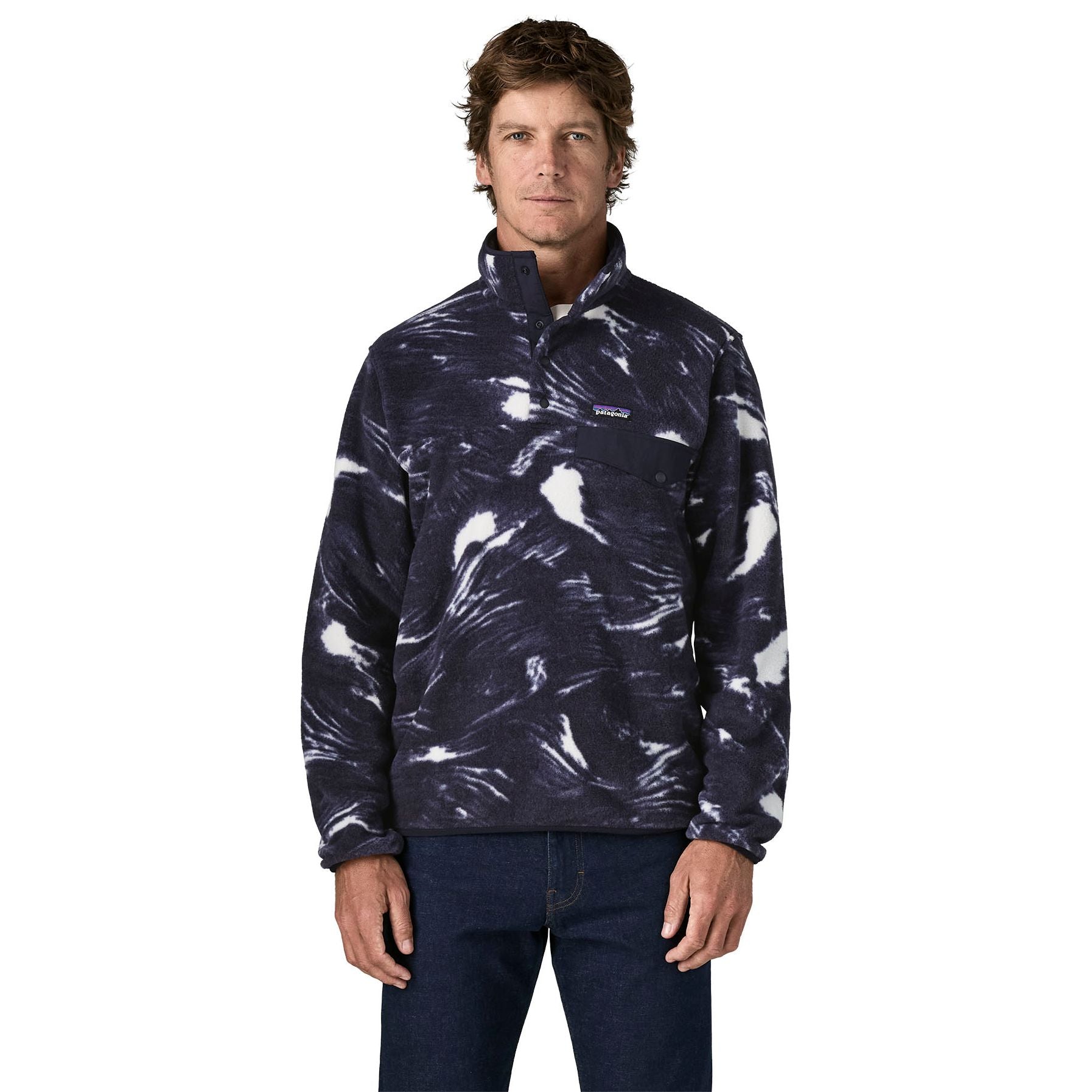 Patagonia Men's Lightweight Synch Snap-T Pullover Polar Breeze: Sunken Blue Image 02