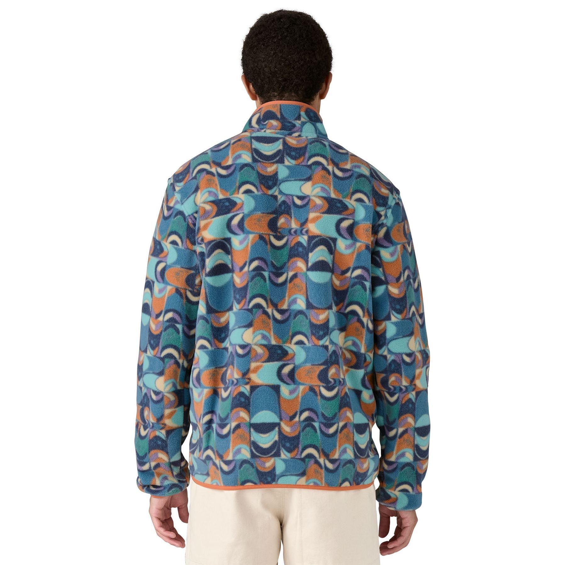 Patagonia Men's Lightweight Synch Snap-T Pullover Swallowtail Geo: Still Blue Image 03