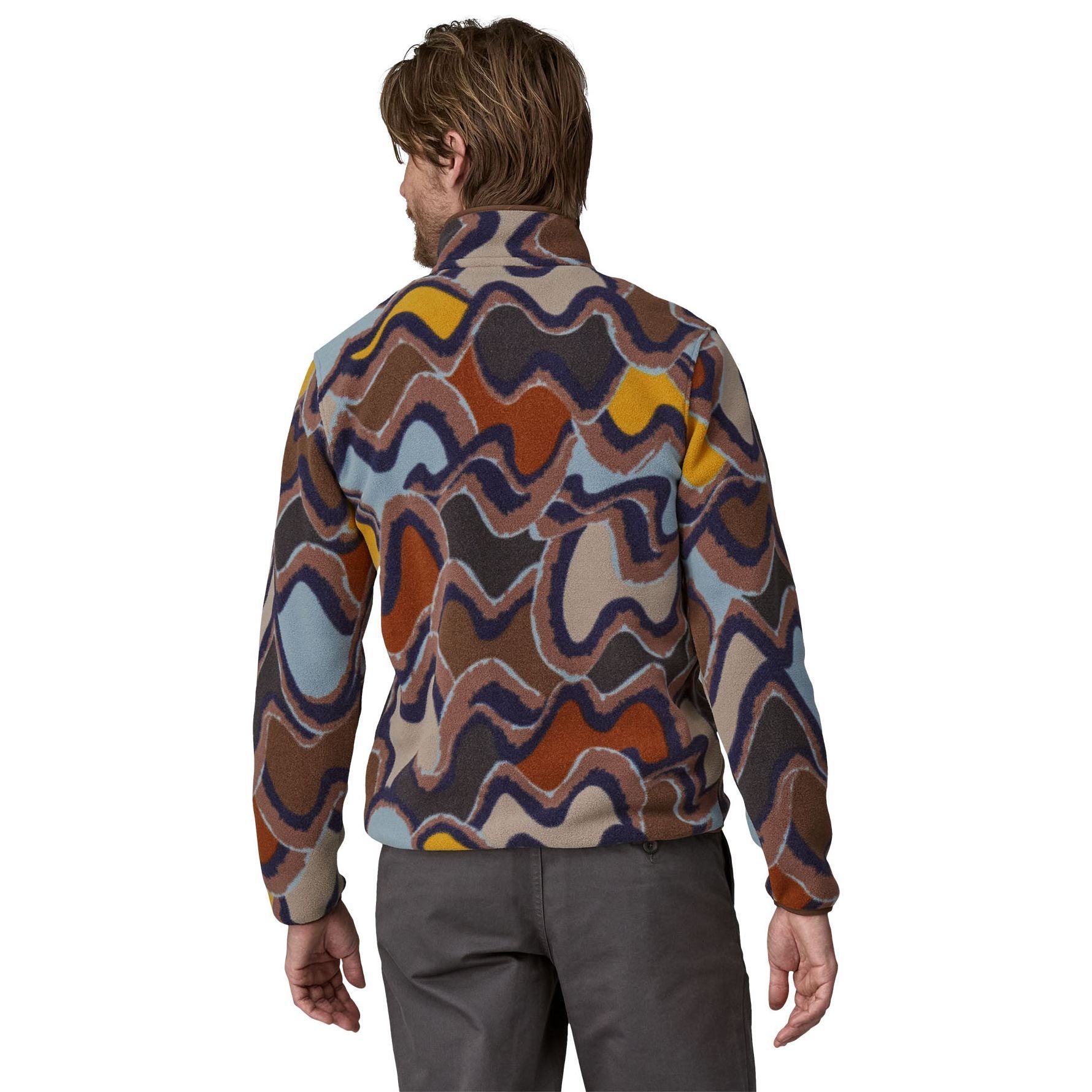Patagonia Men's Lightweight Synchilla Snap-T Pullover Currents: Dulse Mauve Image 04