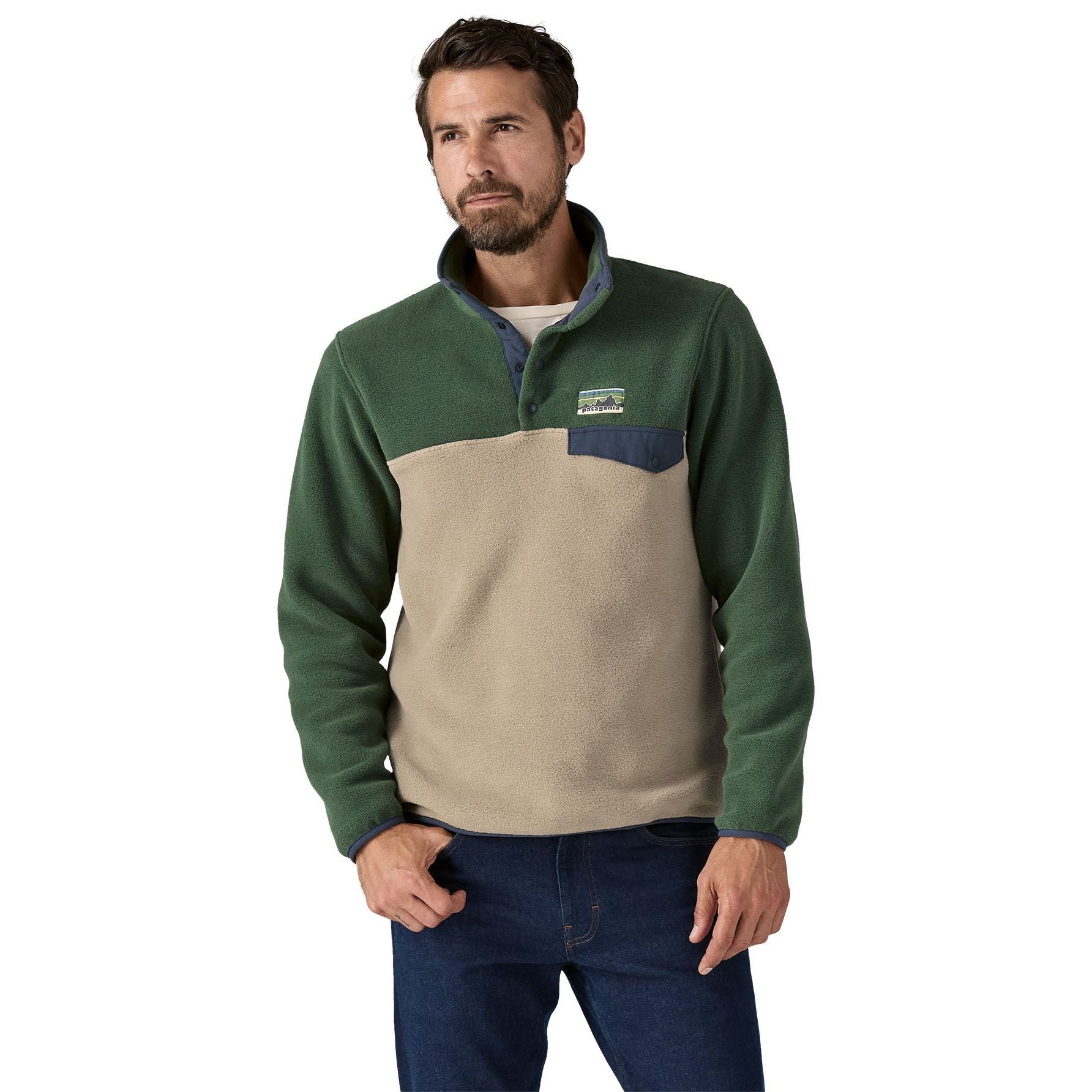 Patagonia Men's Lightweight Synchilla Snap-T Pullover Seabird Grey Image 02