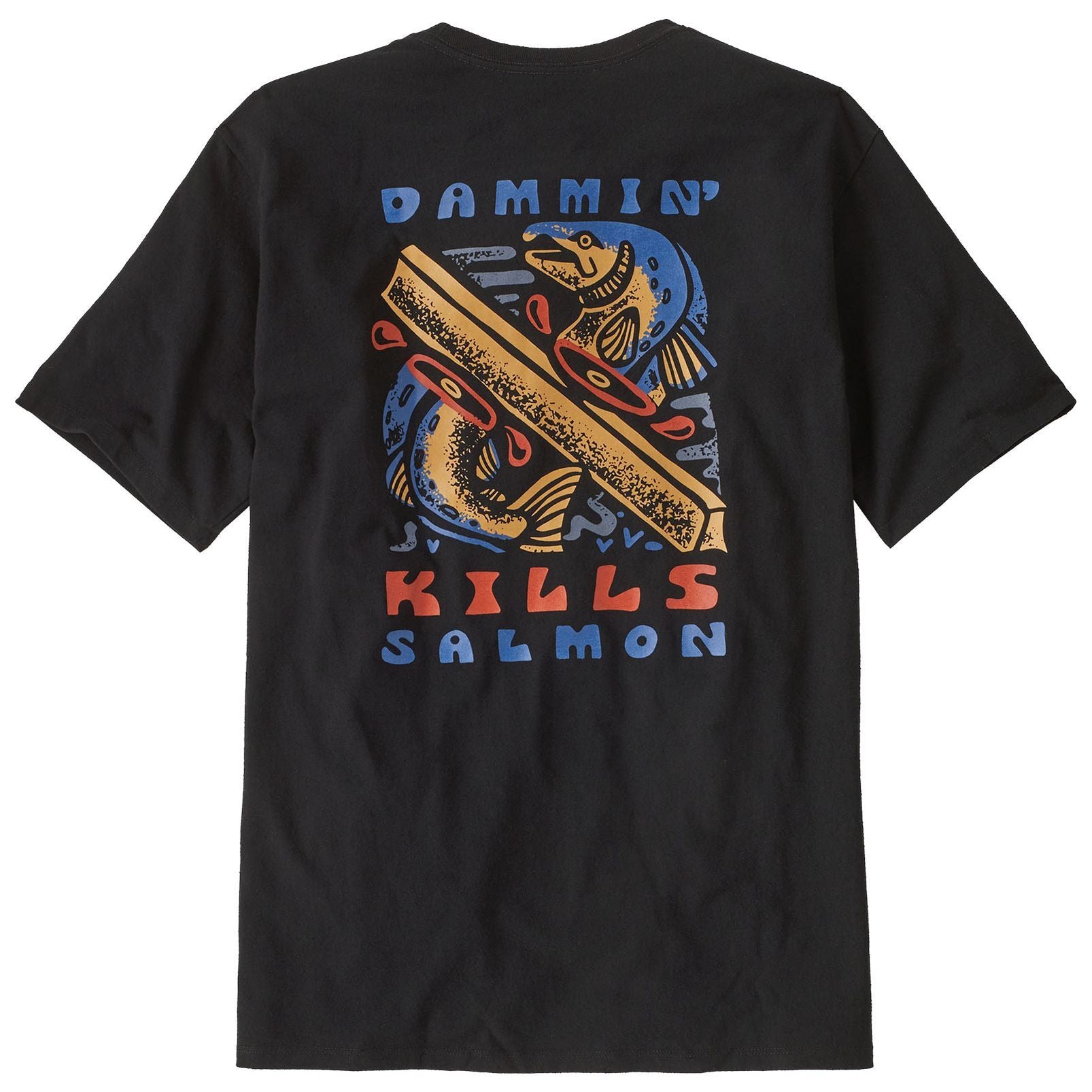 Patagonia Men's Take a Stand Responsibili-Tee Dammin' Kills: Black Image 01