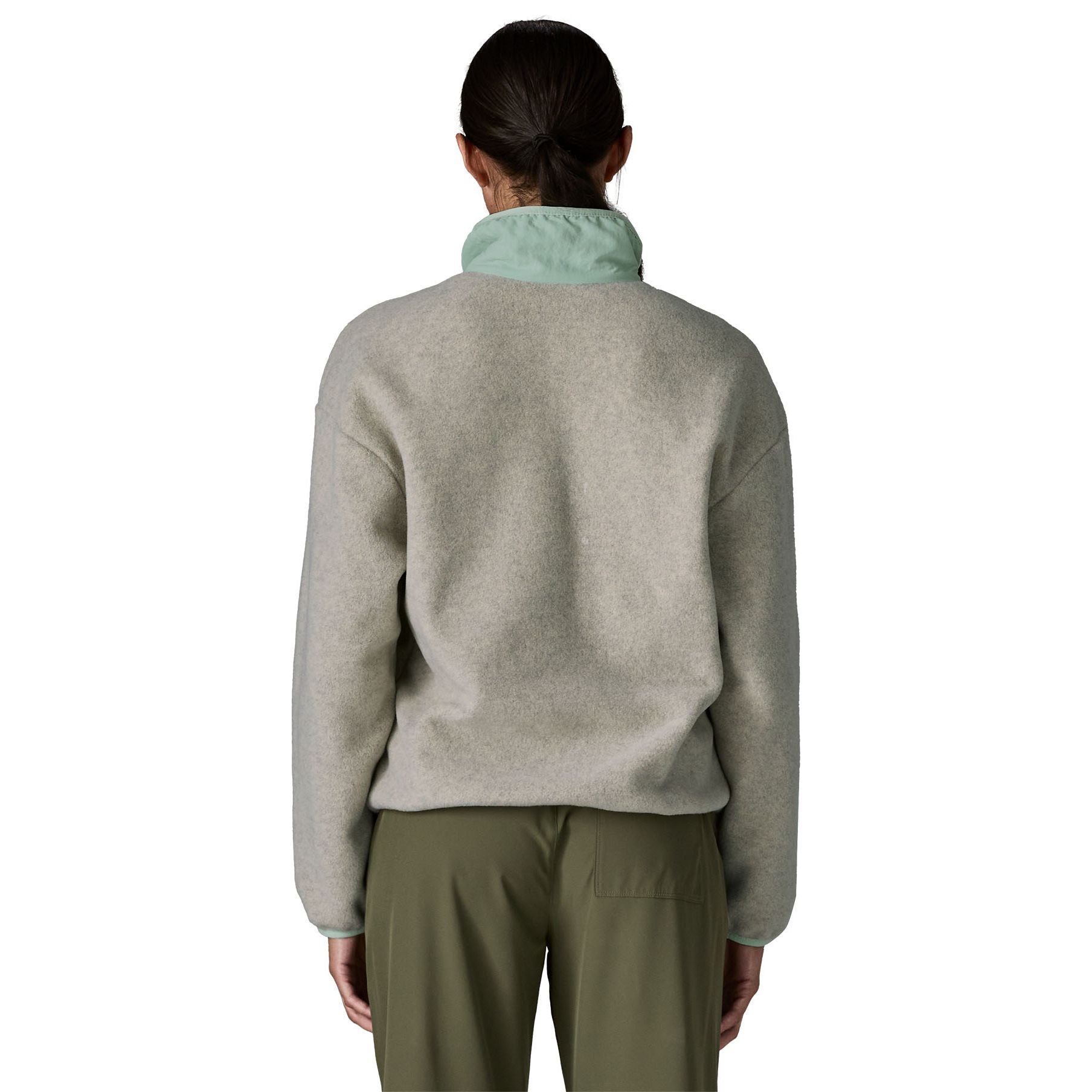 Patagonia Women's Synch Jacket Oatmeal Heather with Thin Ice Image 05