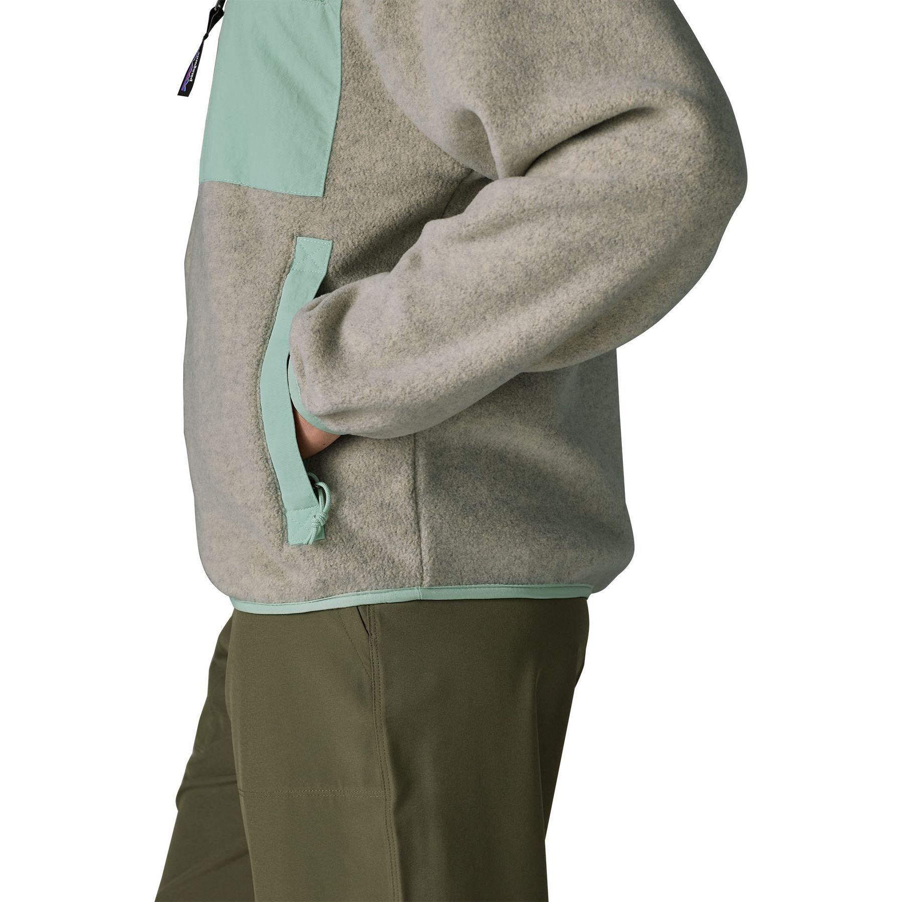 Patagonia Women's Synch Jacket Oatmeal Heather with Thin Ice Image 07