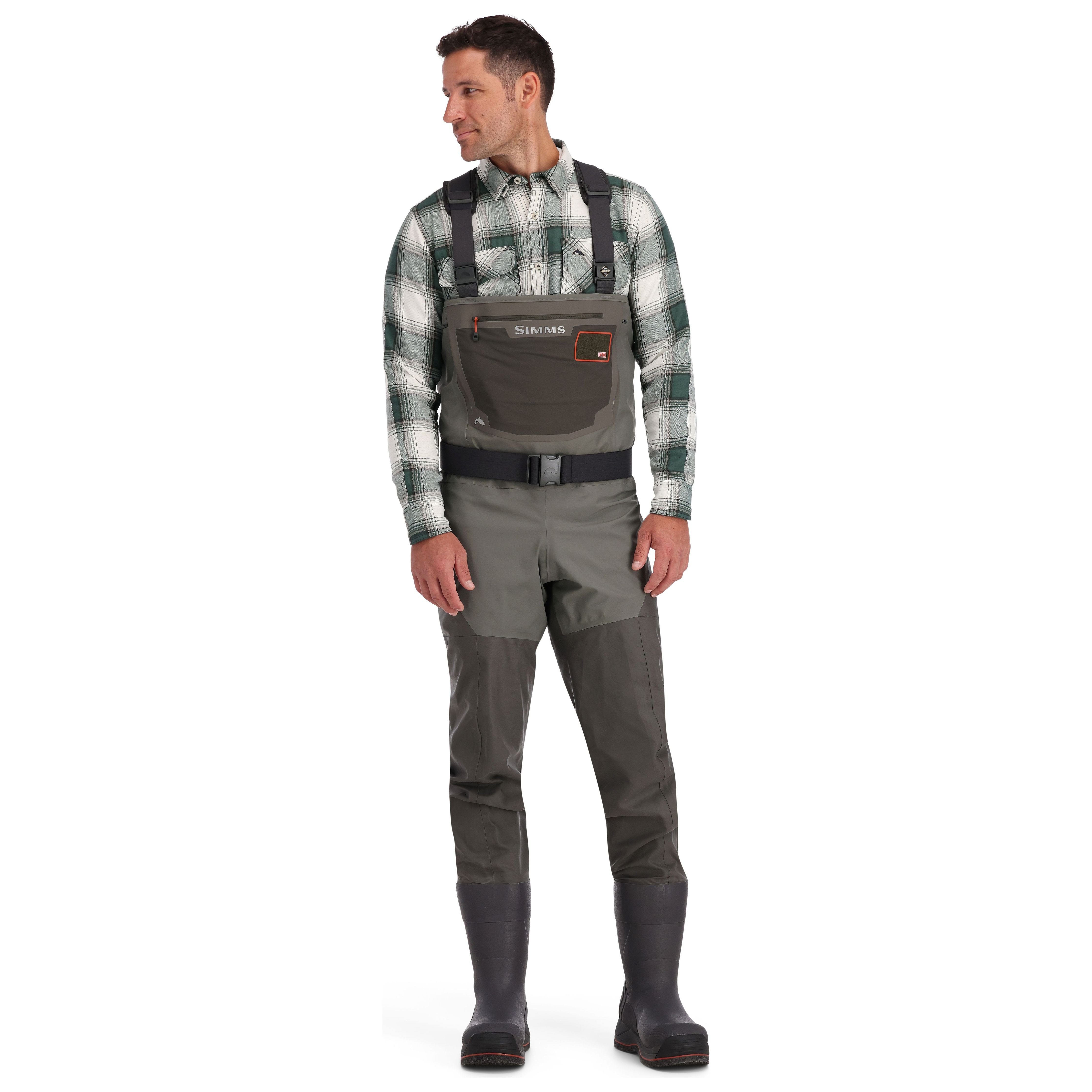 Simms G3 Guide Bootfoot Waders - Felt Sole Gunmetal Image 02