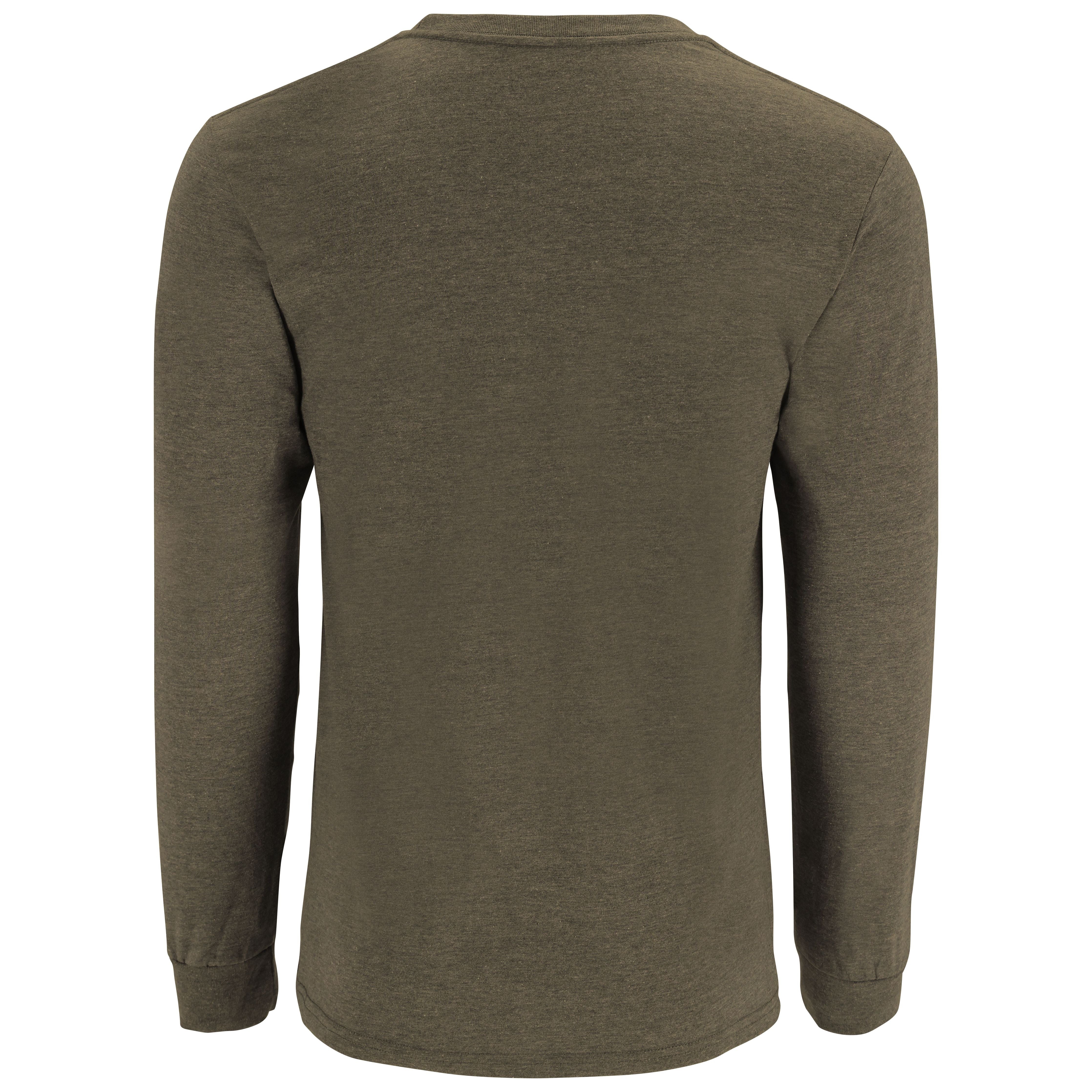 Simms Men's Logo LS T-Shirt Loden Heather Image 02