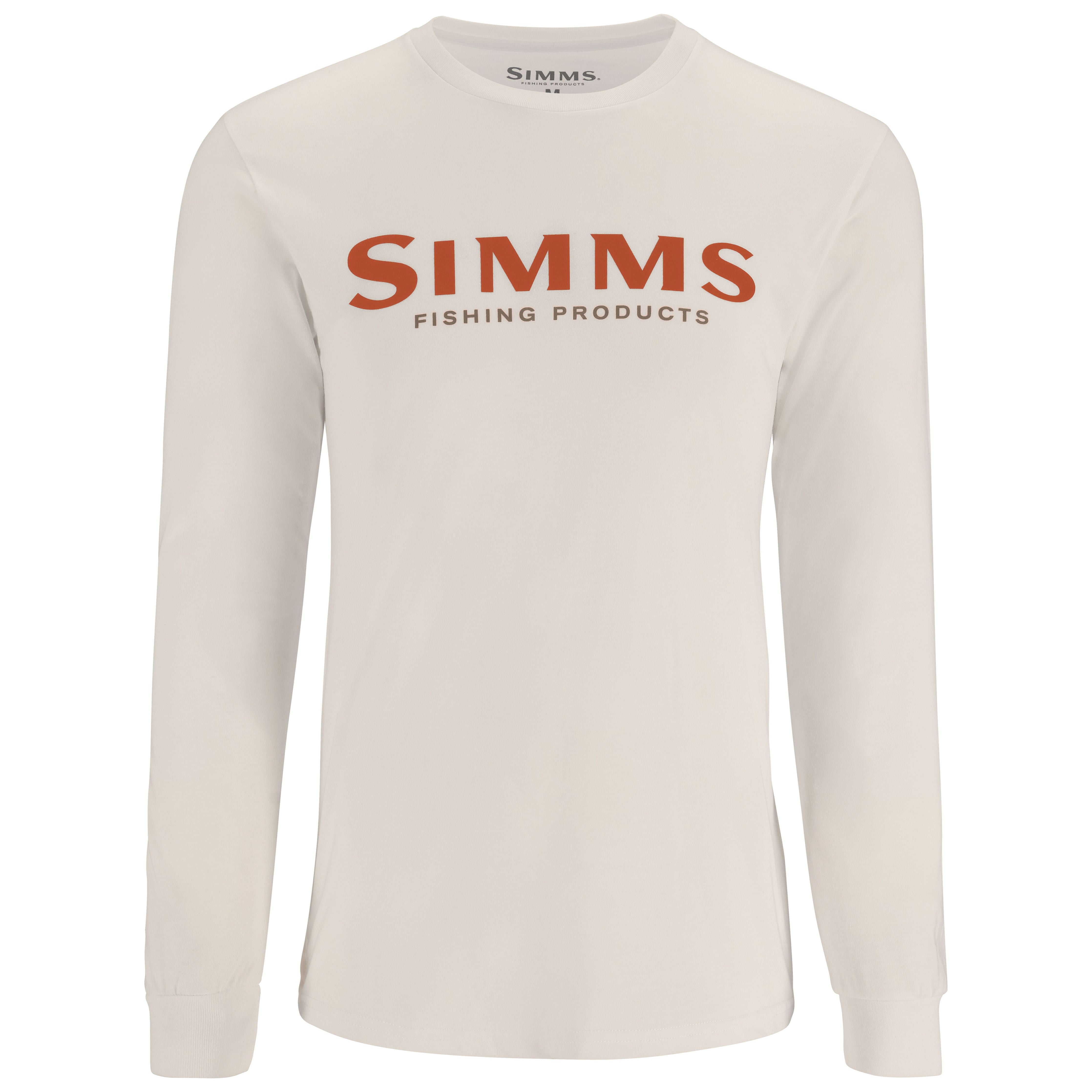Simms Men's Logo LS T-Shirt Natural Image 01