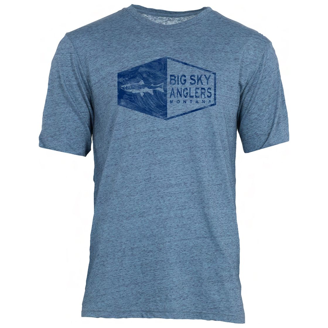 Big Sky Anglers Crooked Creek Logo T-Shirt Tahoe Blue Image 01