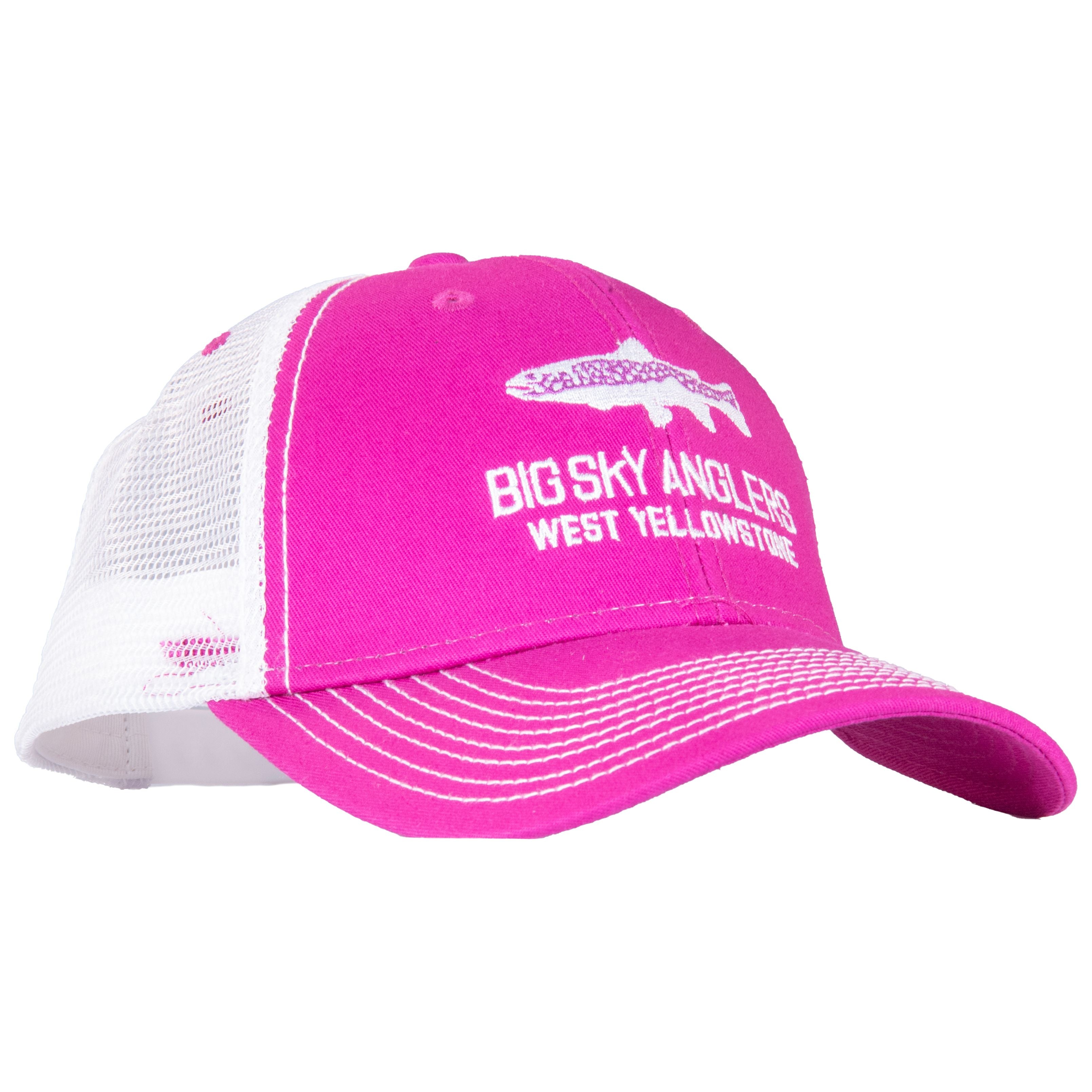 Big Sky Anglers Mountain Trout Logo Sideline Cap - Orchid Flower/White Default Title Image 01