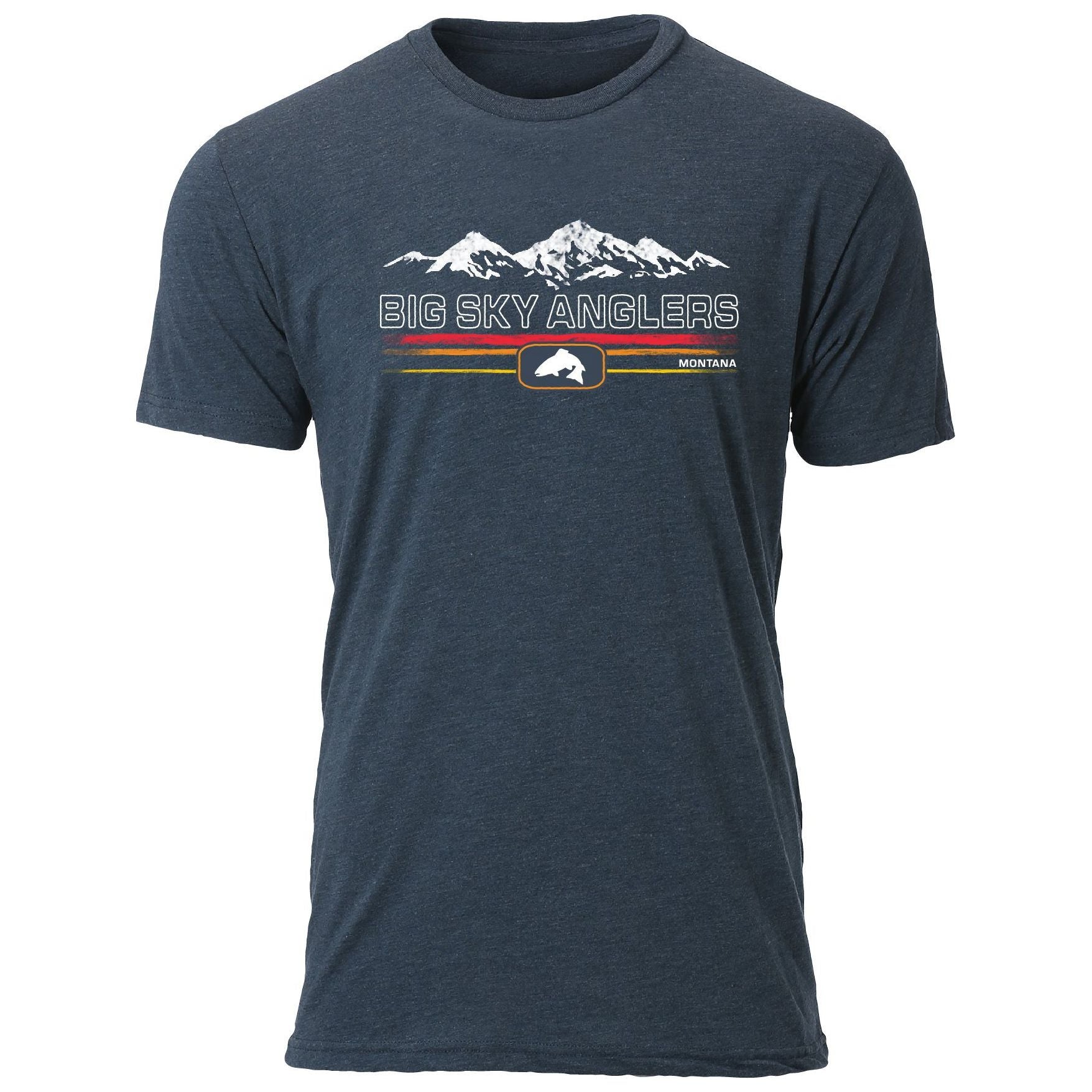 Vintage Fish Montana State Map MT Fly Fishing T-Shirt T-Shirt