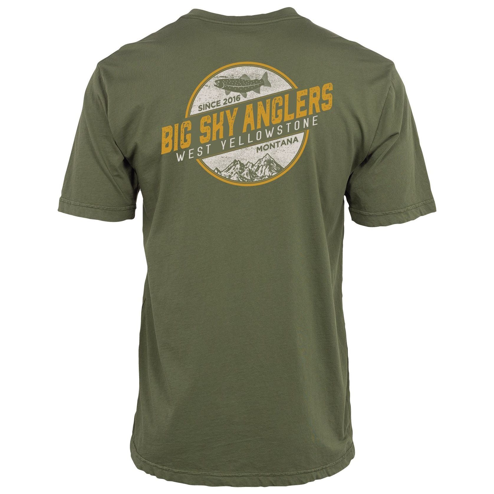 Big Sky Anglers Time To Rise Logo T-Shirt Everglade Image 01