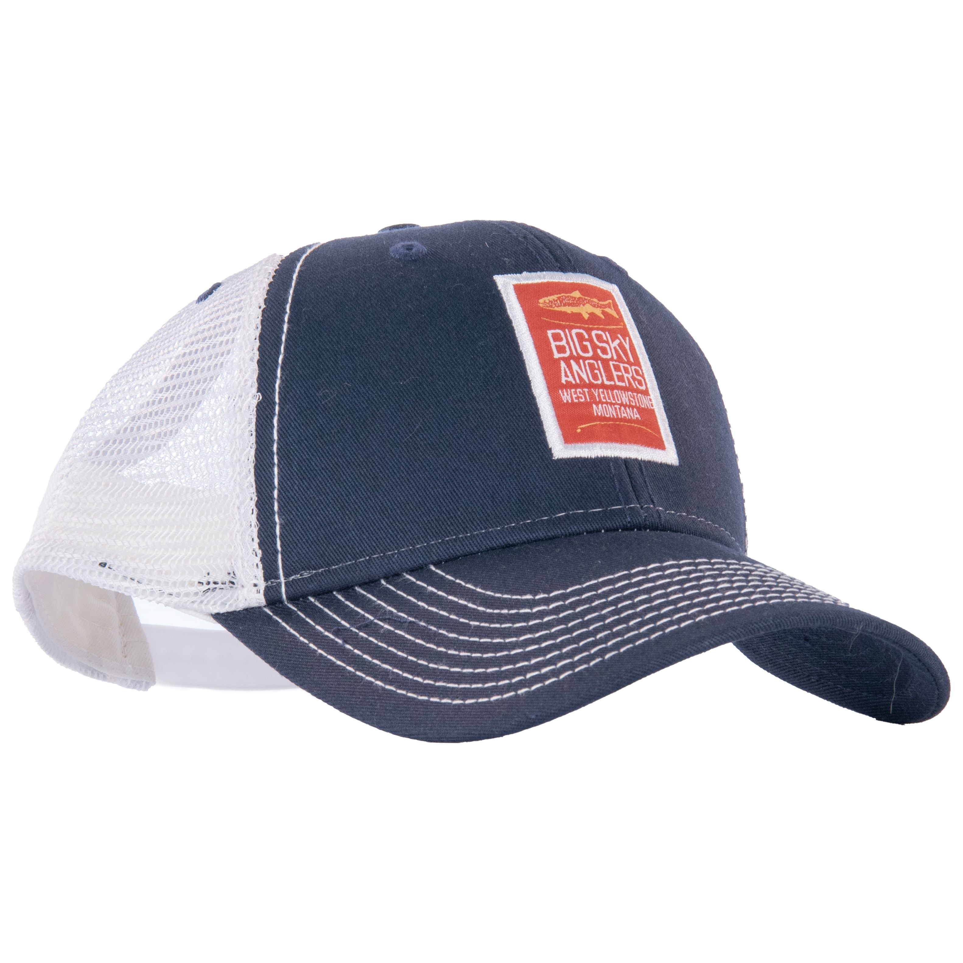 Big Sky Anglers Woven Classic Logo Sideline Cap - Navy/White Default Title Image 01