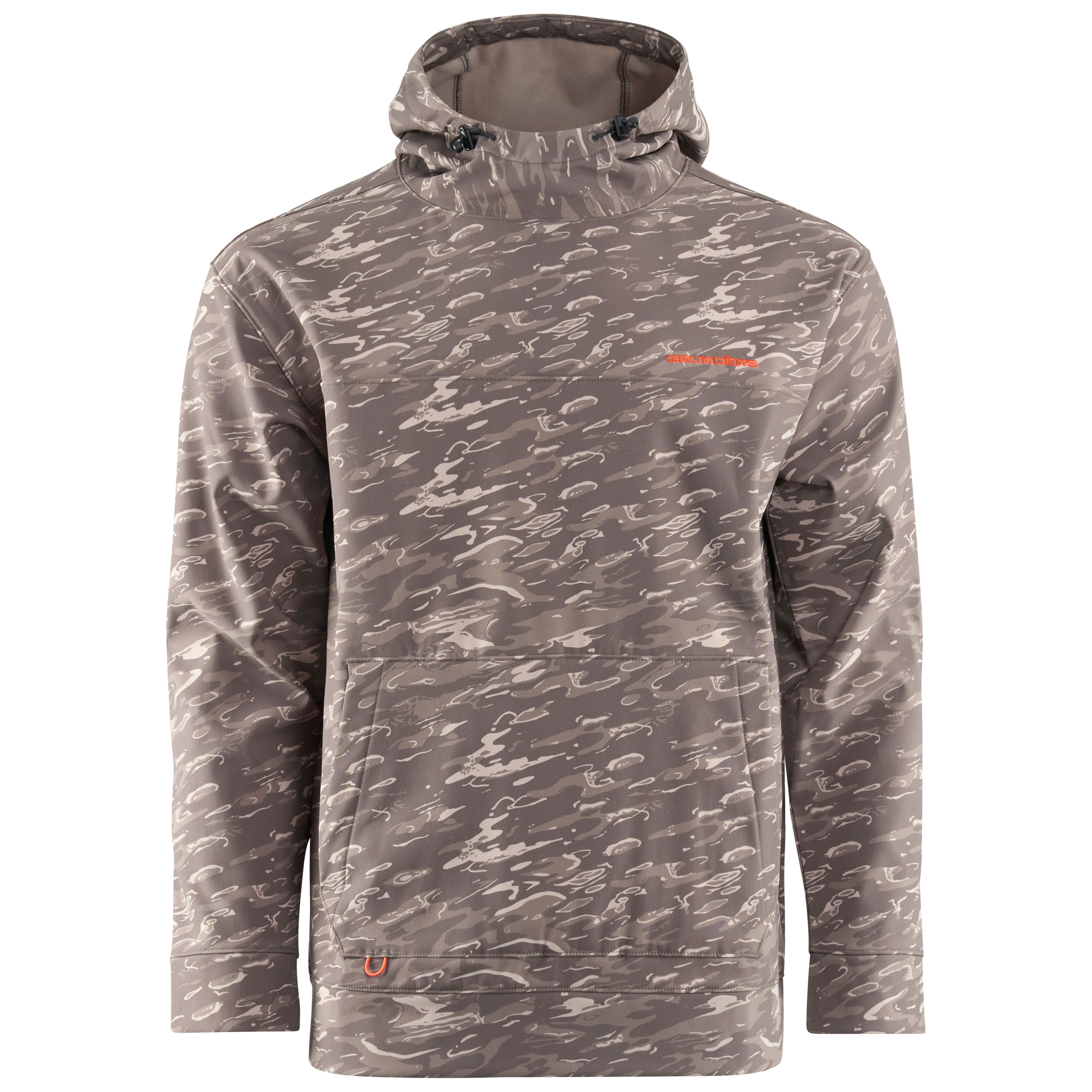 Grundens Men's Kryall Hoodie Stone Liquid Camo Image 01