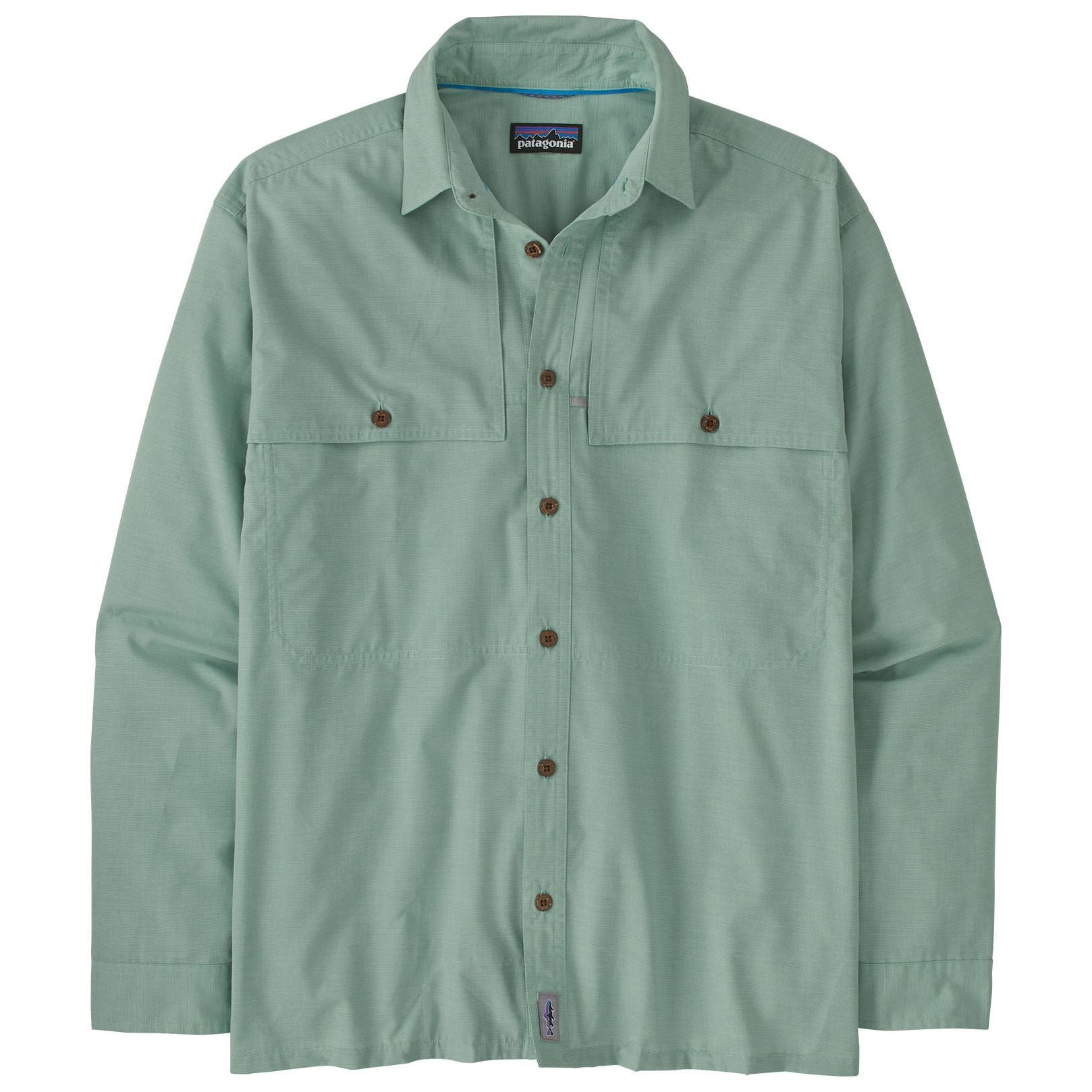 Patagonia Men's Long-Sleeved Island Hopper Shirt Crossweave: Blue Sage