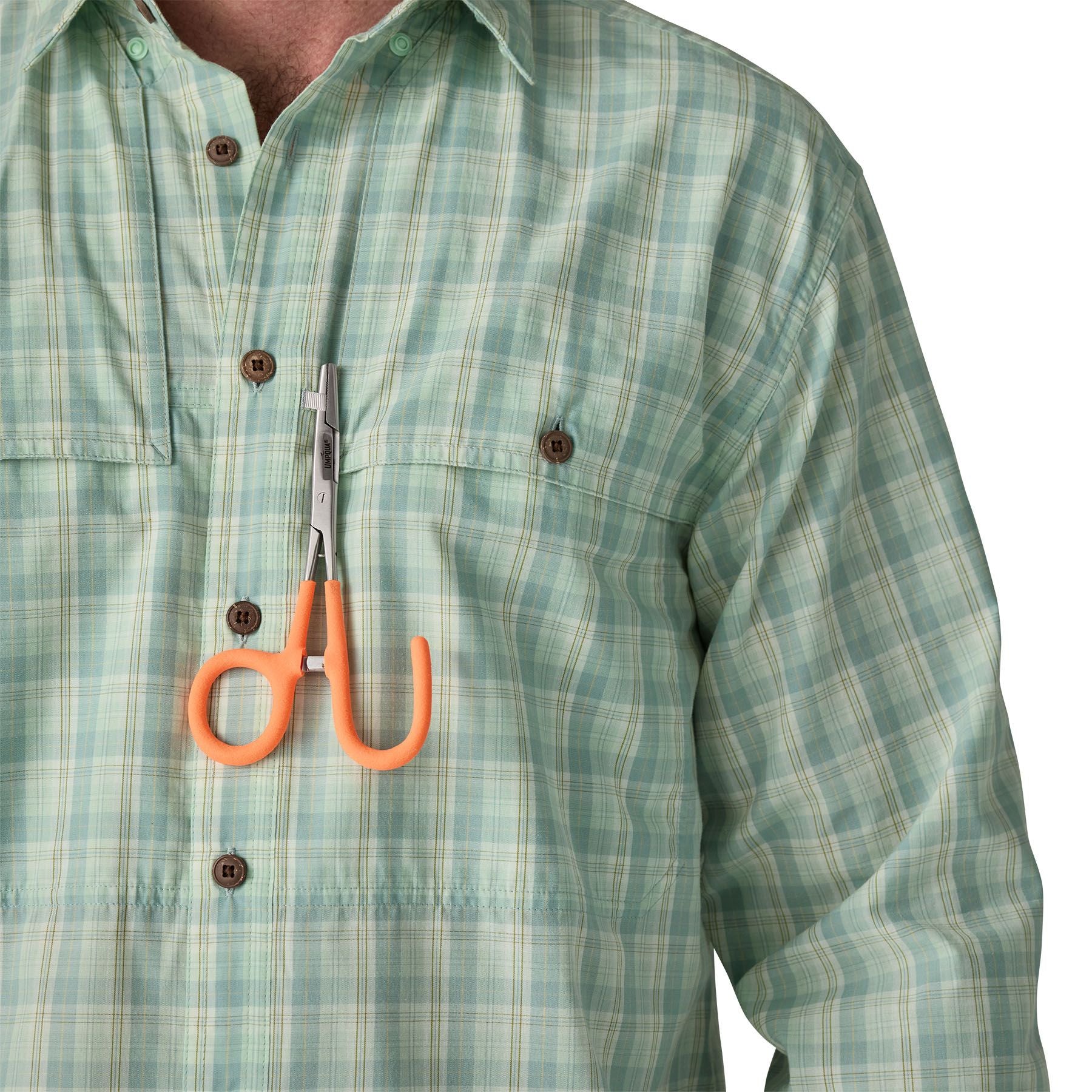 Patagonia Men's Long-Sleeved Island Hopper Shirt Dipper: Rinsed Green Image 08